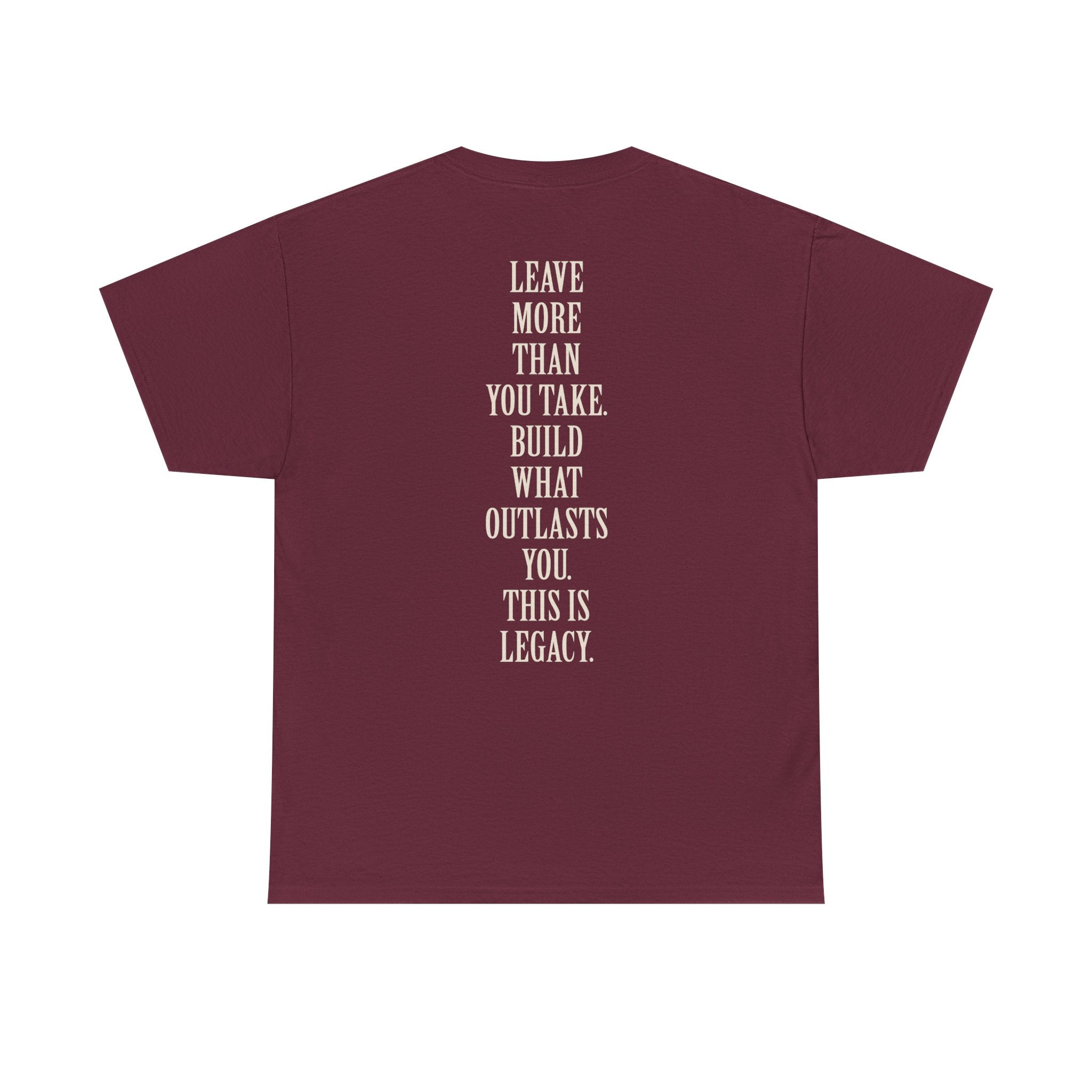 Legacy Graphic Tee — "Legacy" Arch Print Inspirational Cotton Shirt