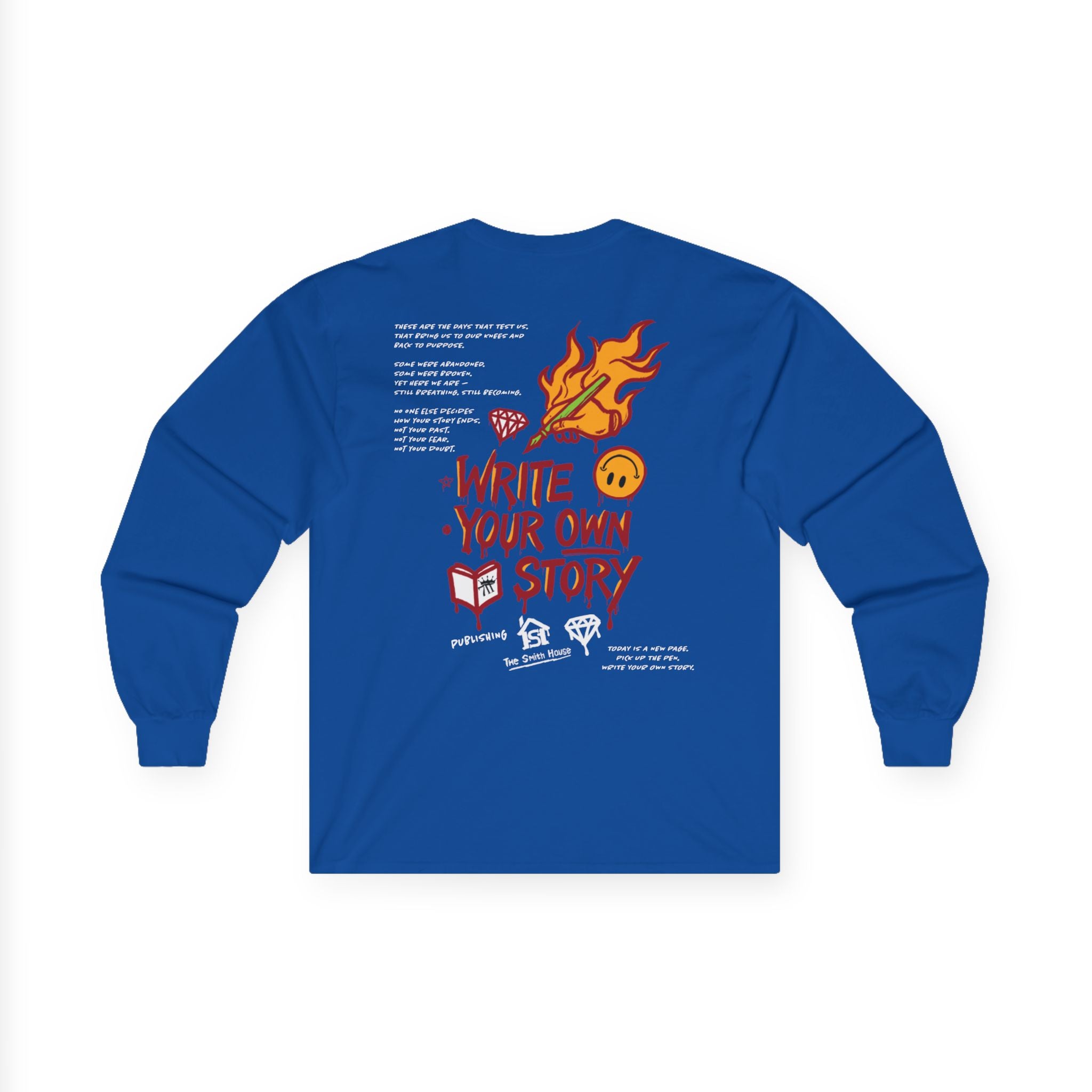 Write Your Own Story Long Sleeve Tee — Inspirational Graphic Cotton Shirt