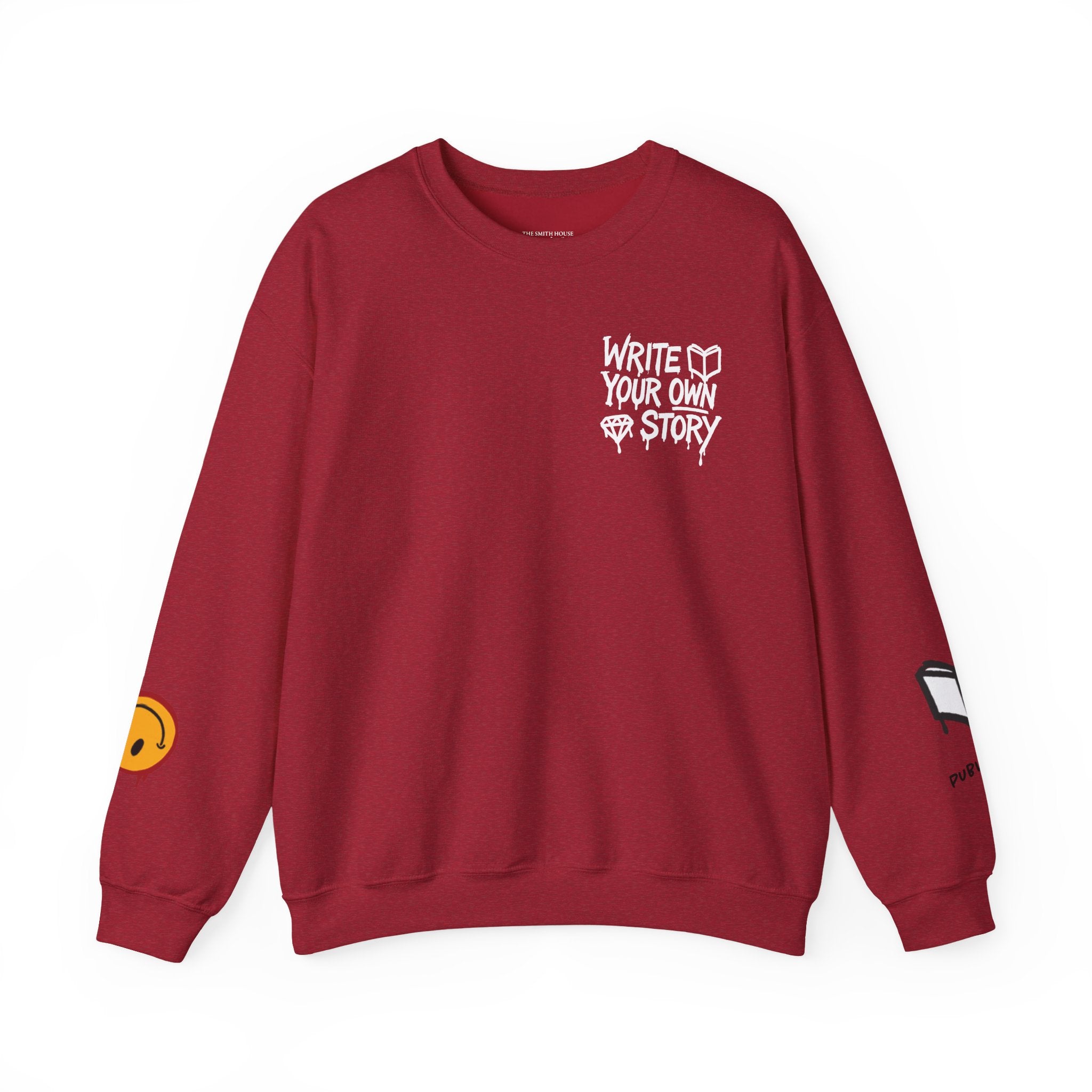 Write Your Own Story Crewneck Sweatshirt — Inspirational Graphic Pullover