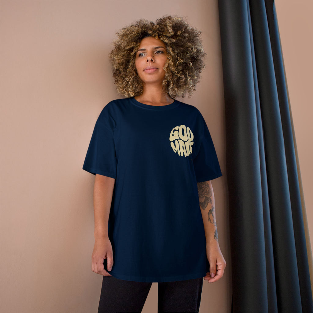 God Made Champion T-Shirt, Casual Wear, Gift for Believers, Inspirational Tee, Everyday Comfort