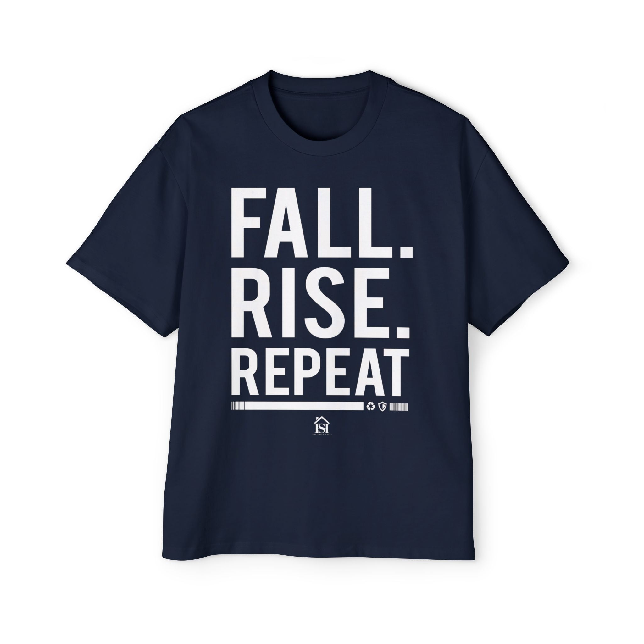Men's Motivational Oversized Tee - Fall. Rise. Repeat. | Casual Streetwear, Gift for Him, Inspirational Shirt, Relaxed Fit Tee, [...]