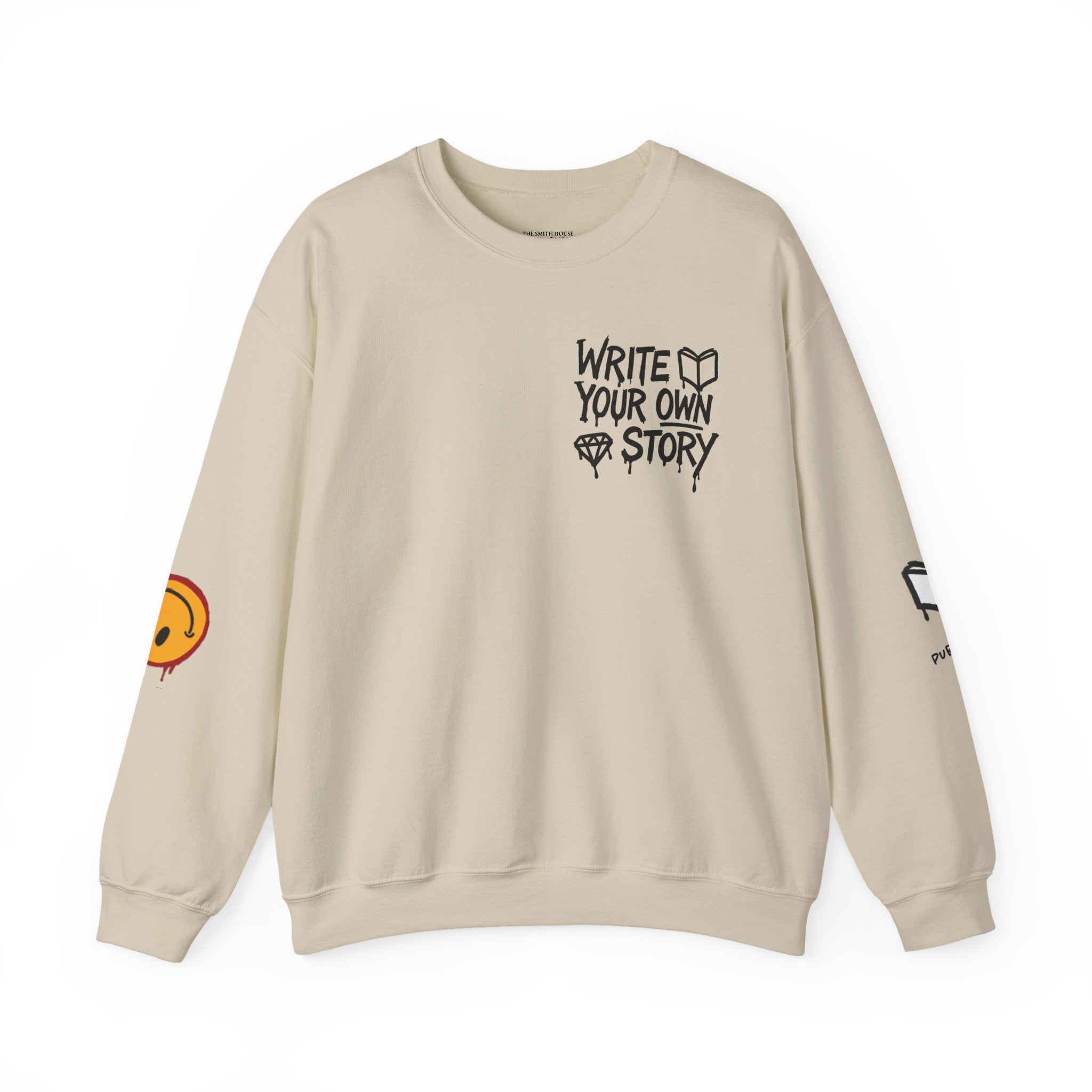 Write Your Own Story Crewneck Sweatshirt — Inspirational Graphic Pullover