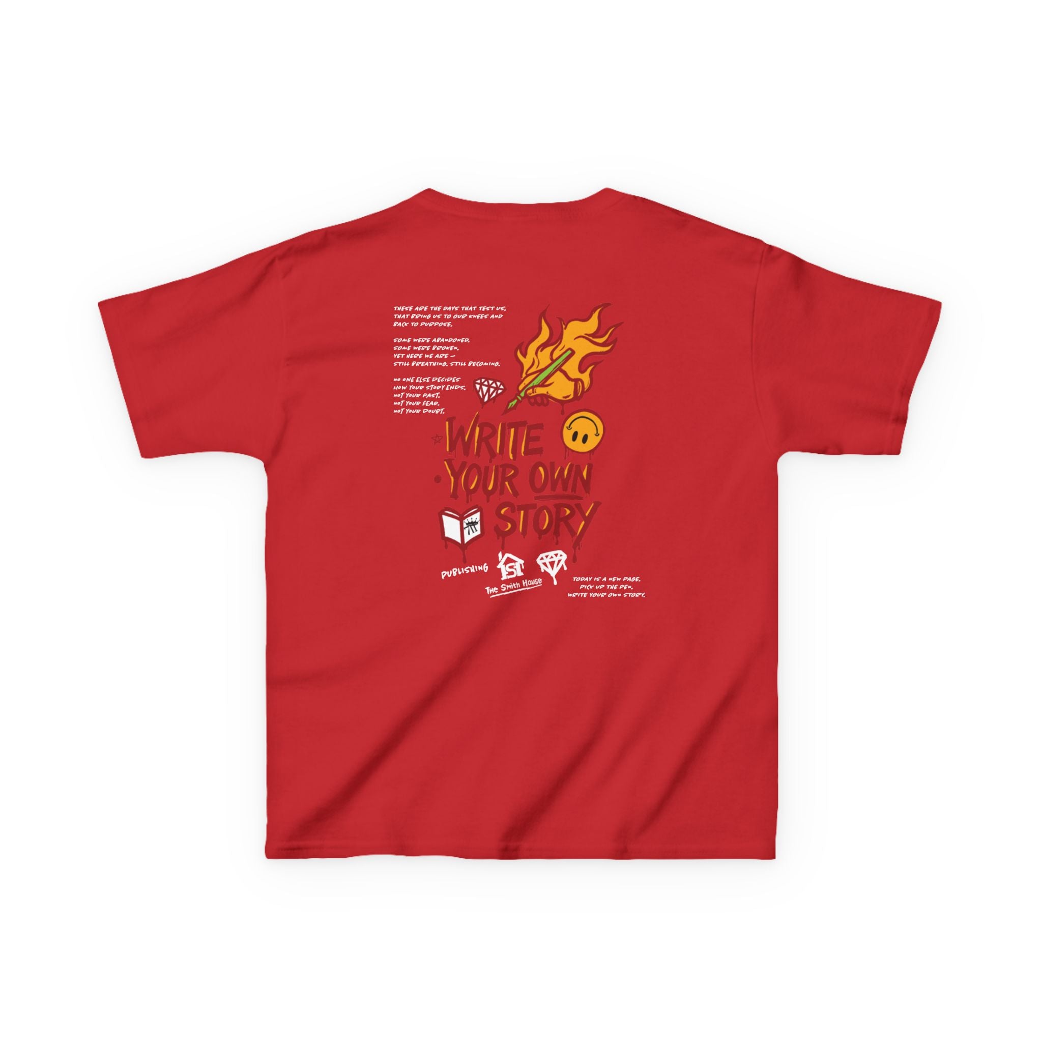 Empowering Kids Tee — "Write Your Own Story" Motivational Graphic T-Shirt