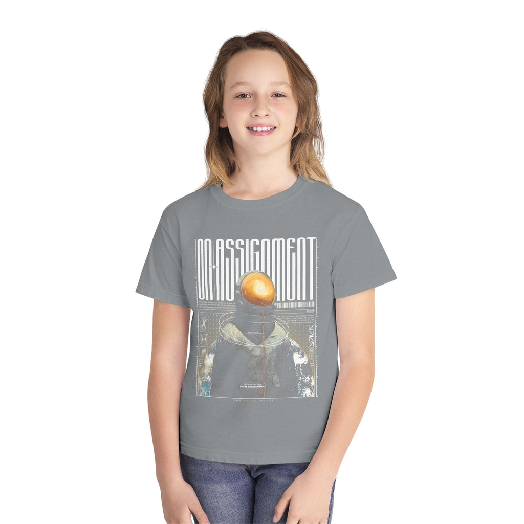 Youth Graphic Tee - On Assignment, Cool Casual Wear, Unique Gift for Teens, Trendy Birthday Present, Everyday Style Top