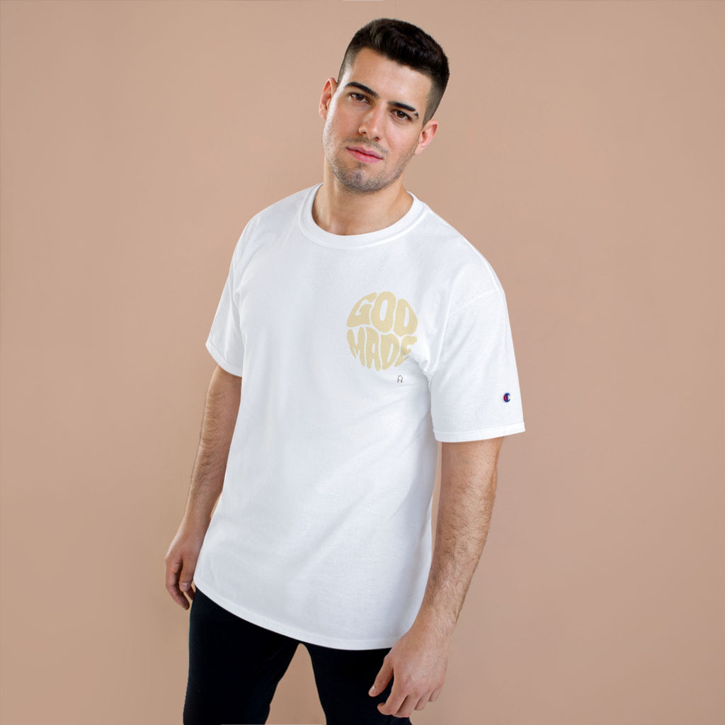 God Made Champion T-Shirt, Casual Wear, Gift for Believers, Inspirational Tee, Everyday Comfort