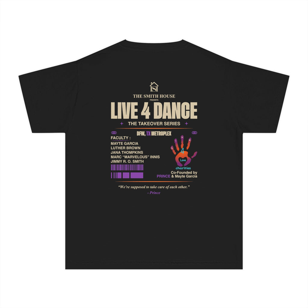Live 4 Dance Youth Tee — Live4Dance DFW Event Shirt (May 30–31, Texas)