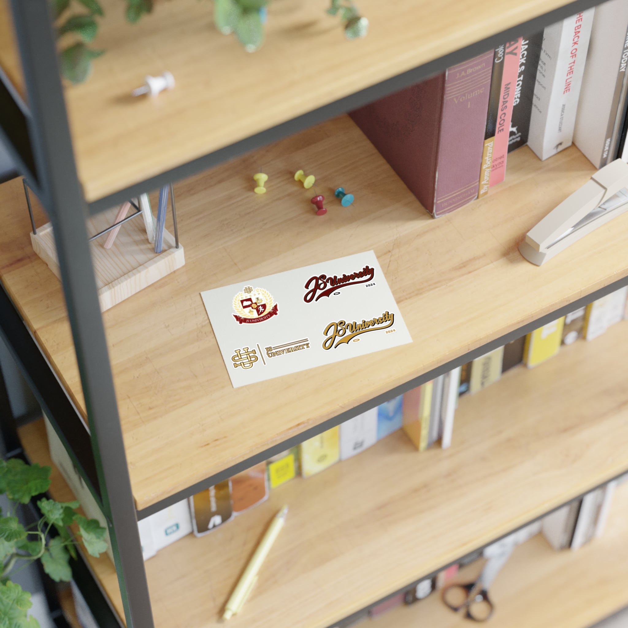 JS University Sticker Sheets - College Spirit Stickers for Students & Alumni