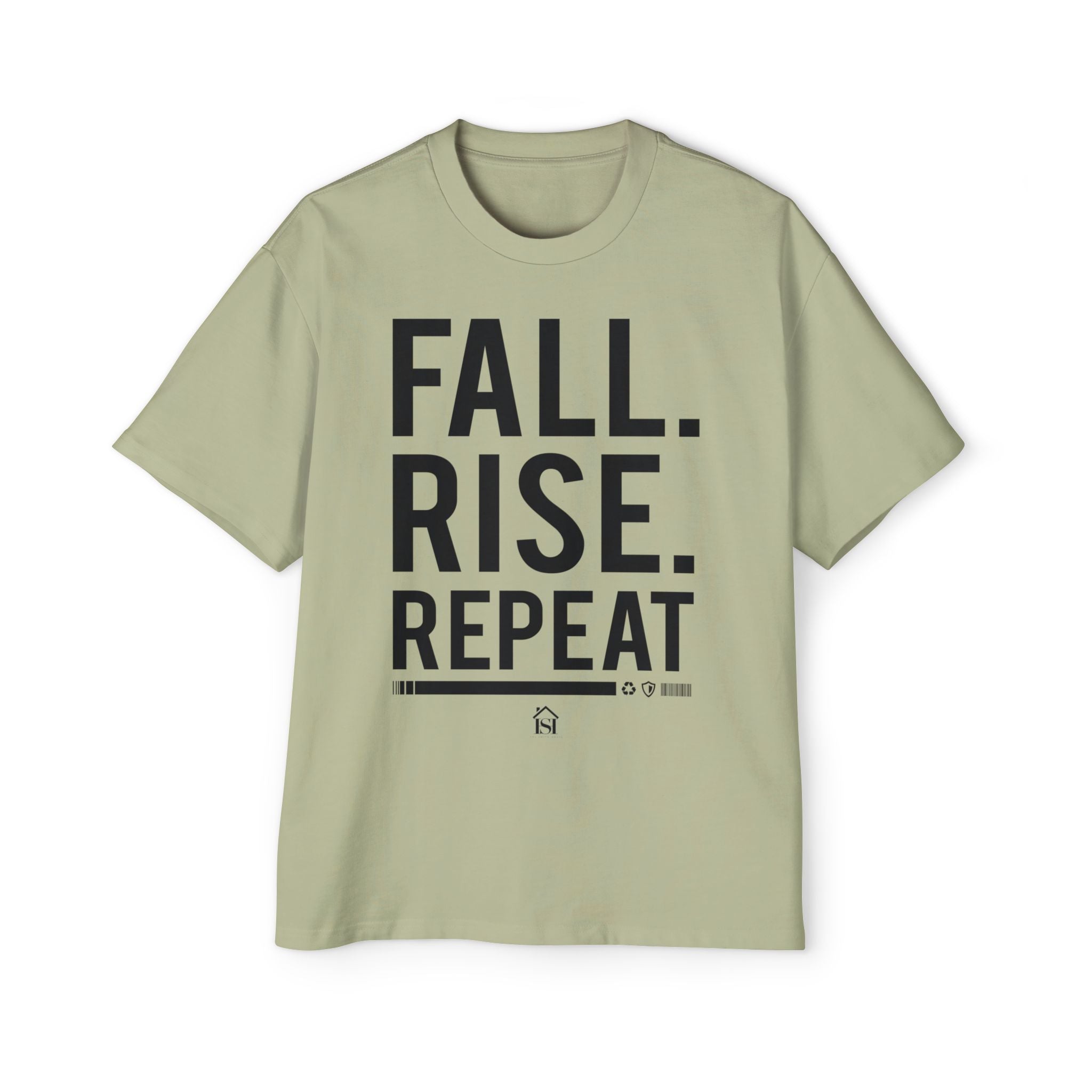 Men's Motivational Oversized Tee - Fall. Rise. Repeat. | Casual Streetwear, Gift for Him, Inspirational Shirt, Relaxed Fit Tee, [...]