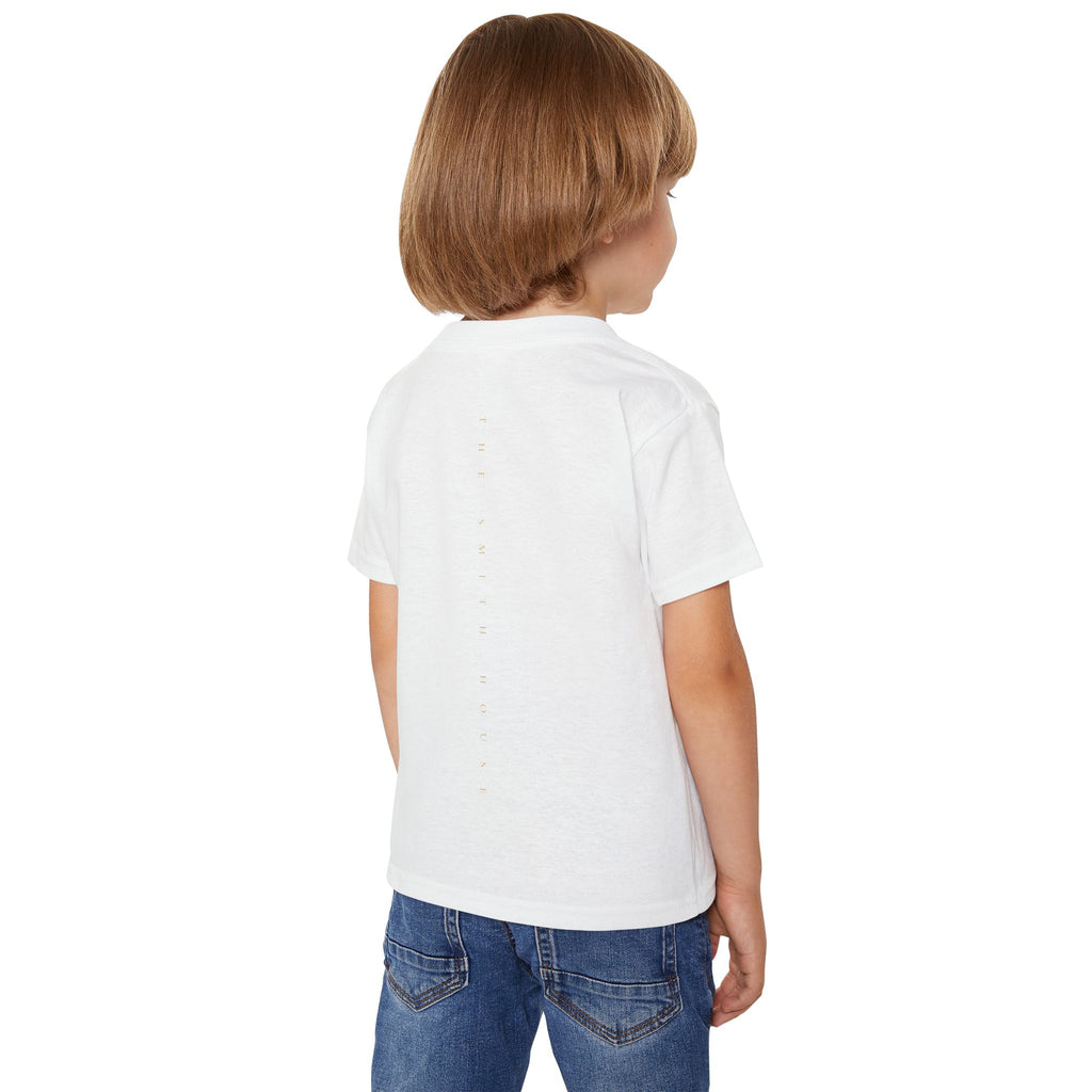 Toddler T-Shirt — "God Made" Red Retro Script Kids Tee