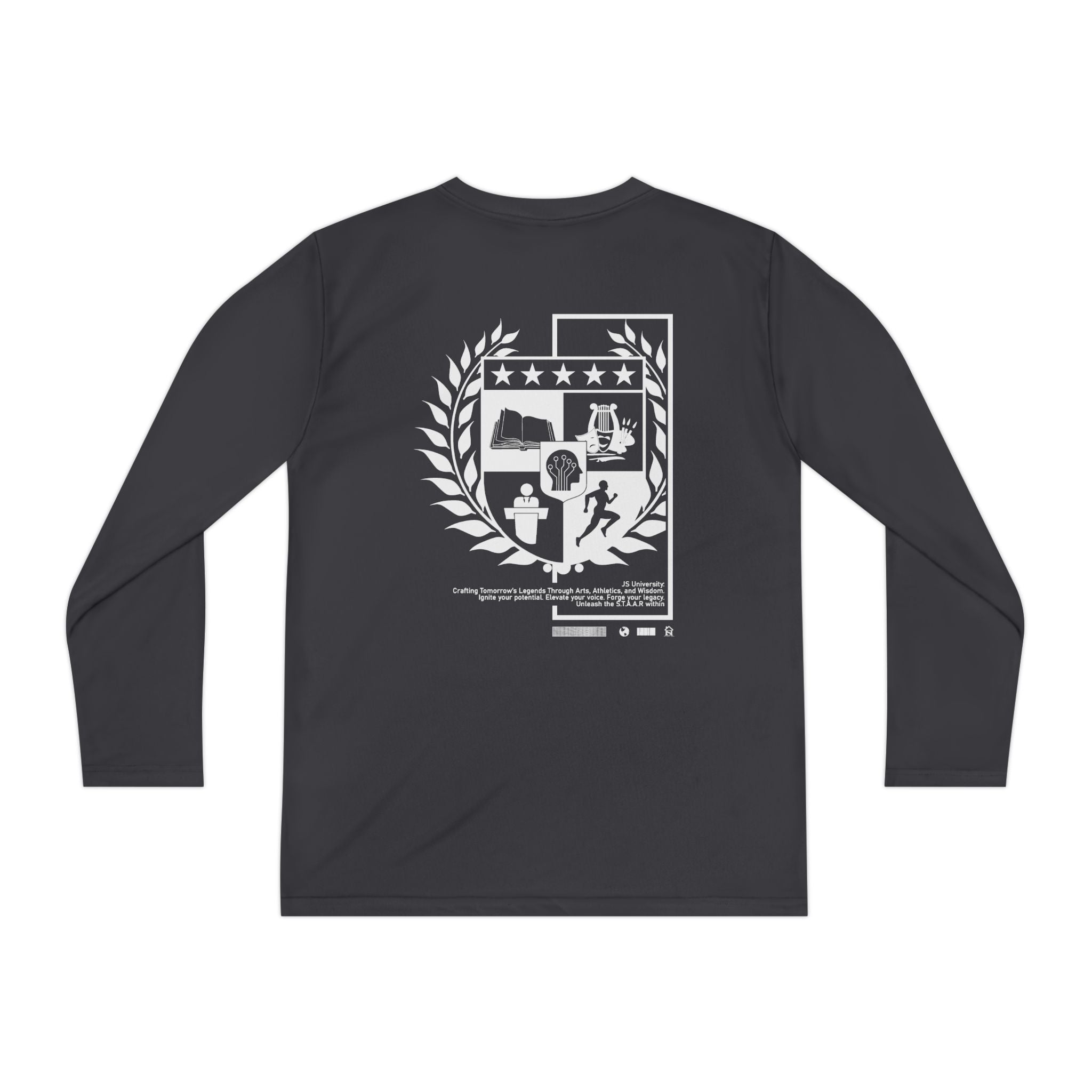 Youth Long Sleeve Stylish Sports Tee with Unique Design