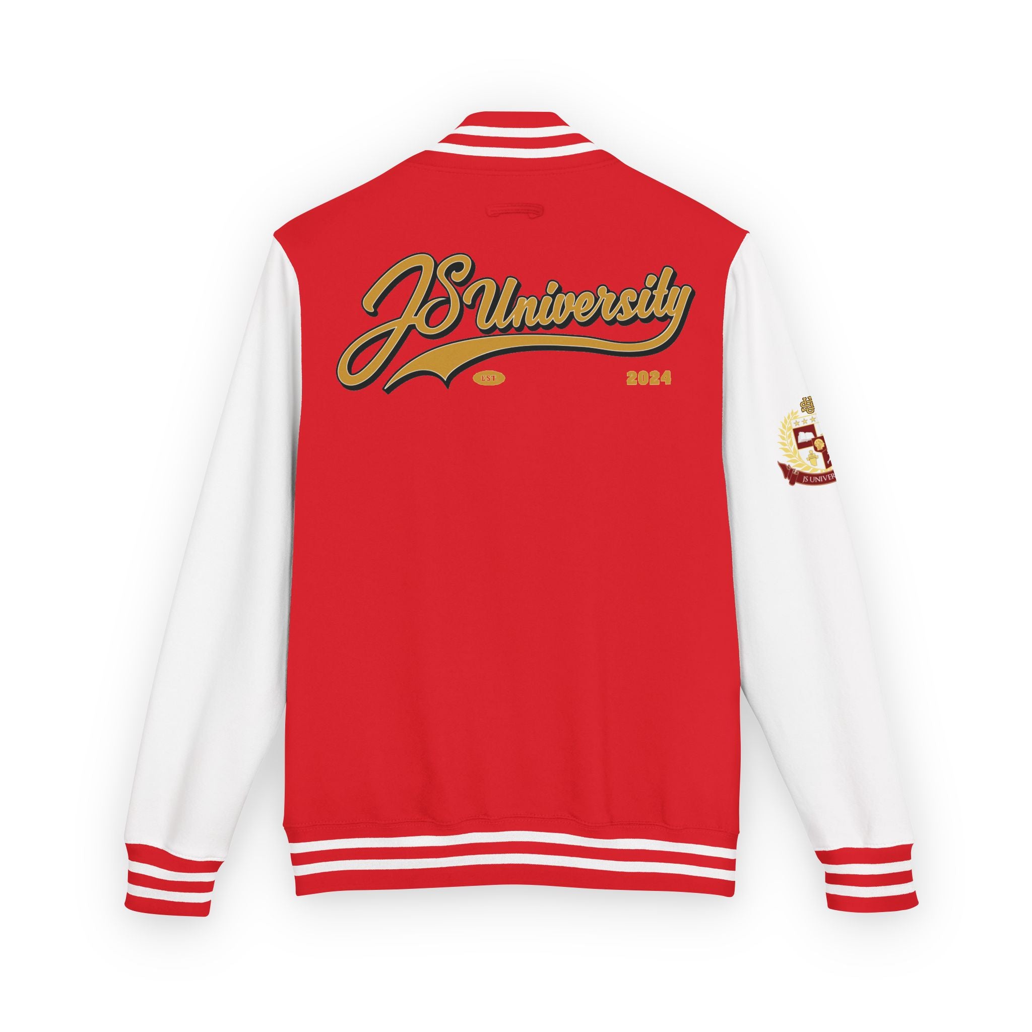 Letterman Jacket — JS University Varsity Letterman Jacket with Script Back Logo