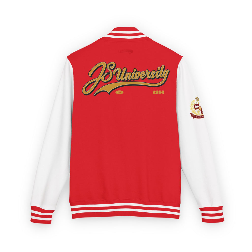 Letterman Jacket — JS University Varsity Letterman Jacket with Script Back Logo