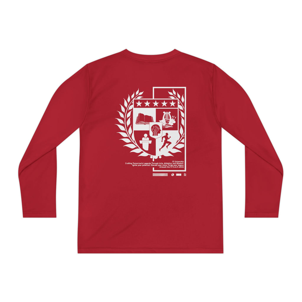 Youth Long Sleeve Stylish Sports Tee with Unique Design