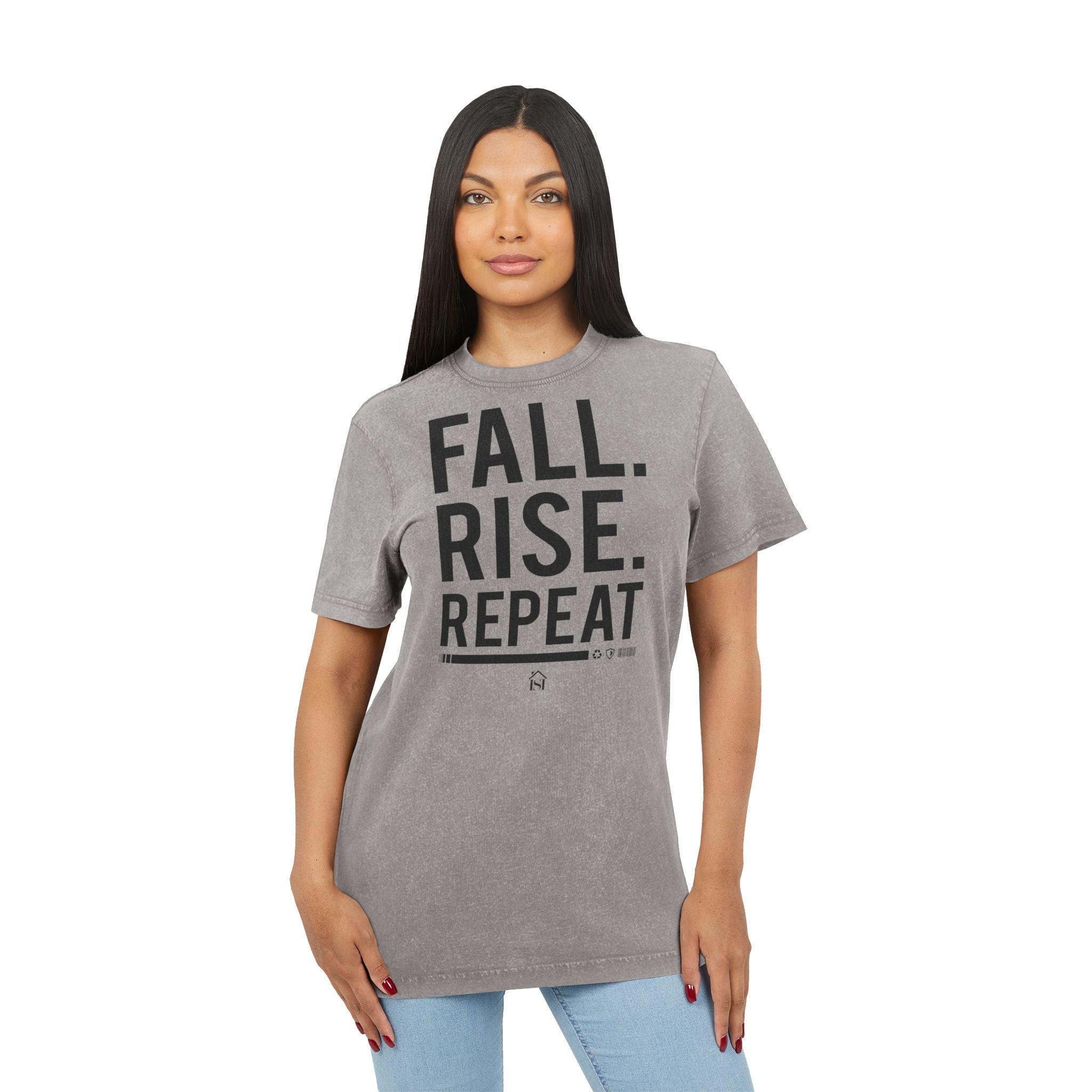 Acid Washed Inspirational Tee, Fall Rise Repeat Shirt, Motivational T-Shirt, Unique Gift for Fitness Lovers, Casual Everyday Wear, [...]