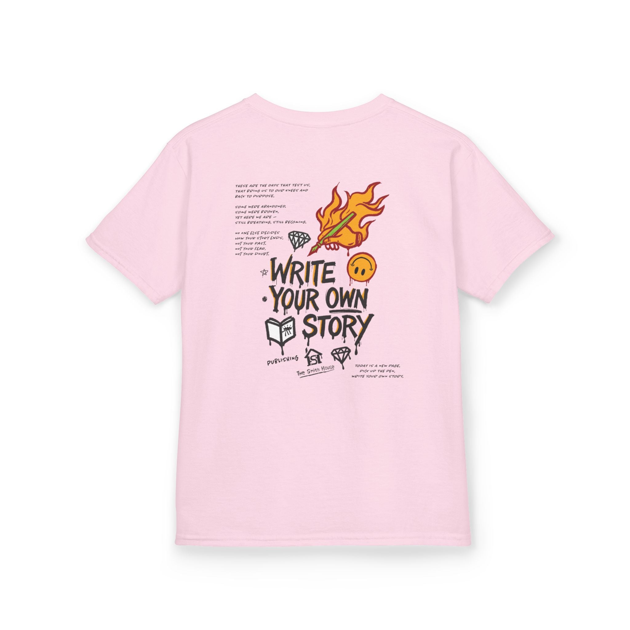 Empowering Kids Tee — "Write Your Own Story" Motivational Graphic T-Shirt