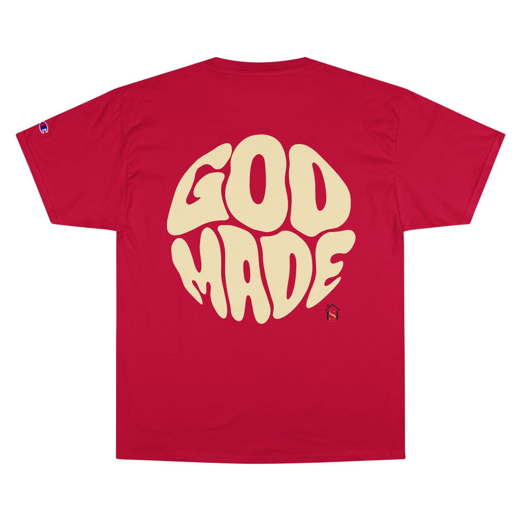 God Made Champion T-Shirt, Casual Wear, Gift for Believers, Inspirational Tee, Everyday Comfort