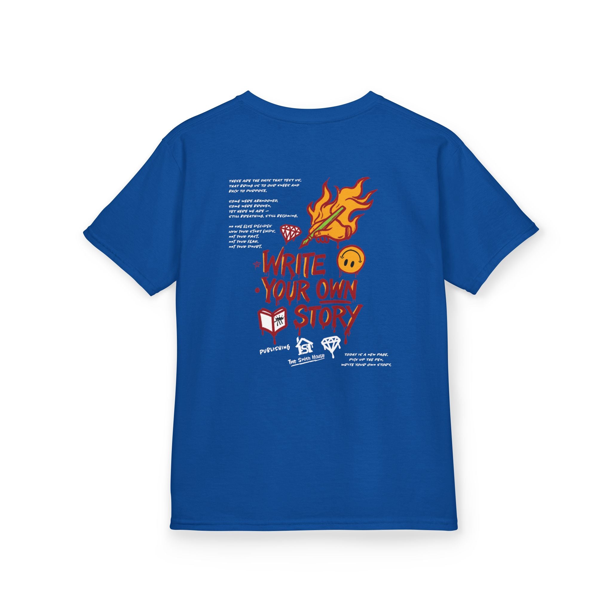 Empowering Kids Tee — "Write Your Own Story" Motivational Graphic T-Shirt