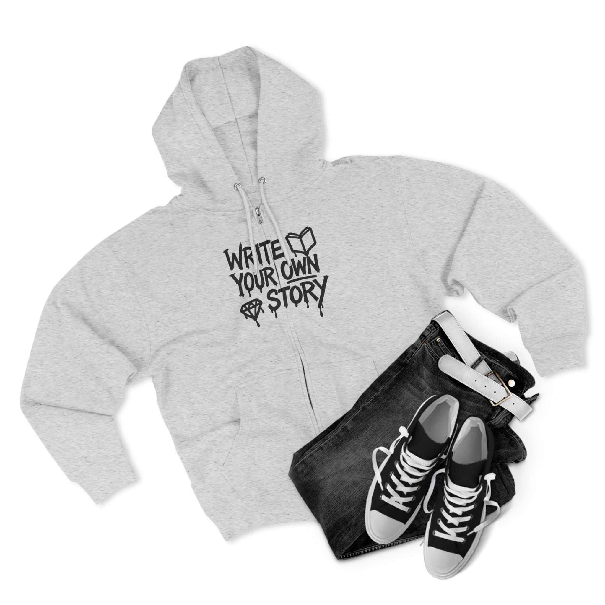 Inspirational Zip Hoodie - Write Your Own Story