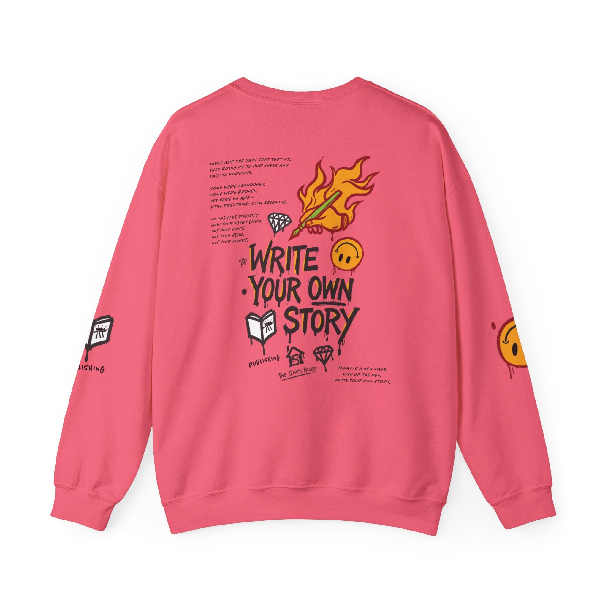 Write Your Own Story Crewneck Sweatshirt — Inspirational Graphic Pullover
