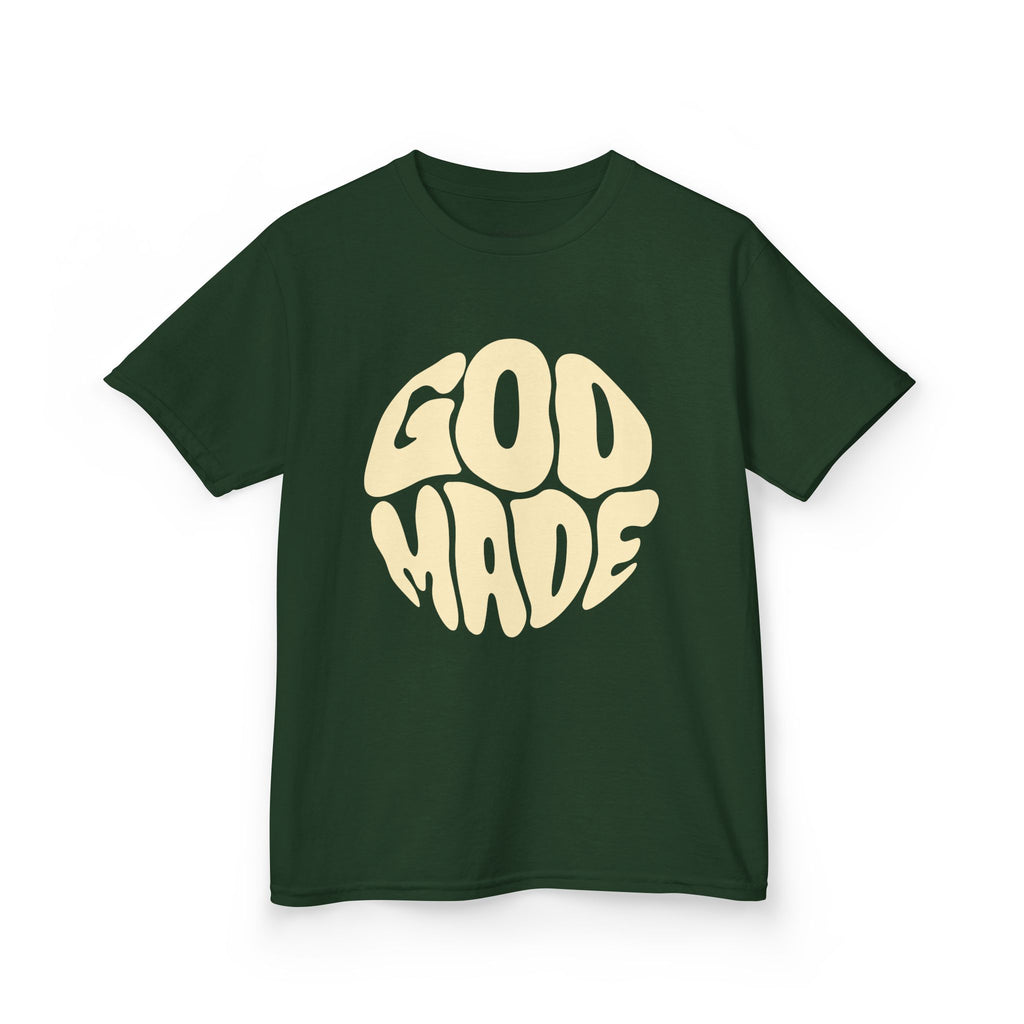 Kids God Made Tee - Fun & Faithful Cotton T-Shirt, Perfect for Birthdays, Holidays, Everyday Wear, Gift for Kids