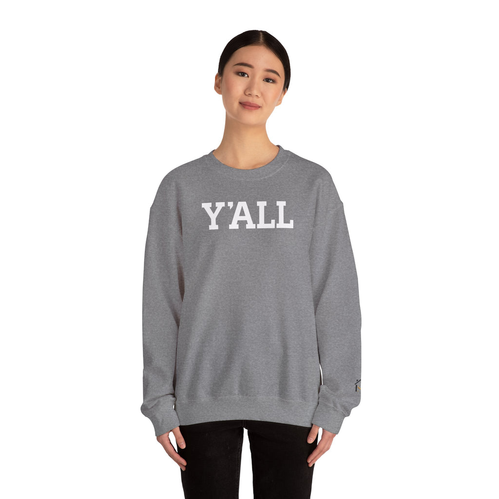 Y'ALL Crewneck Sweatshirt - Cozy Southern Collegiate Pullover