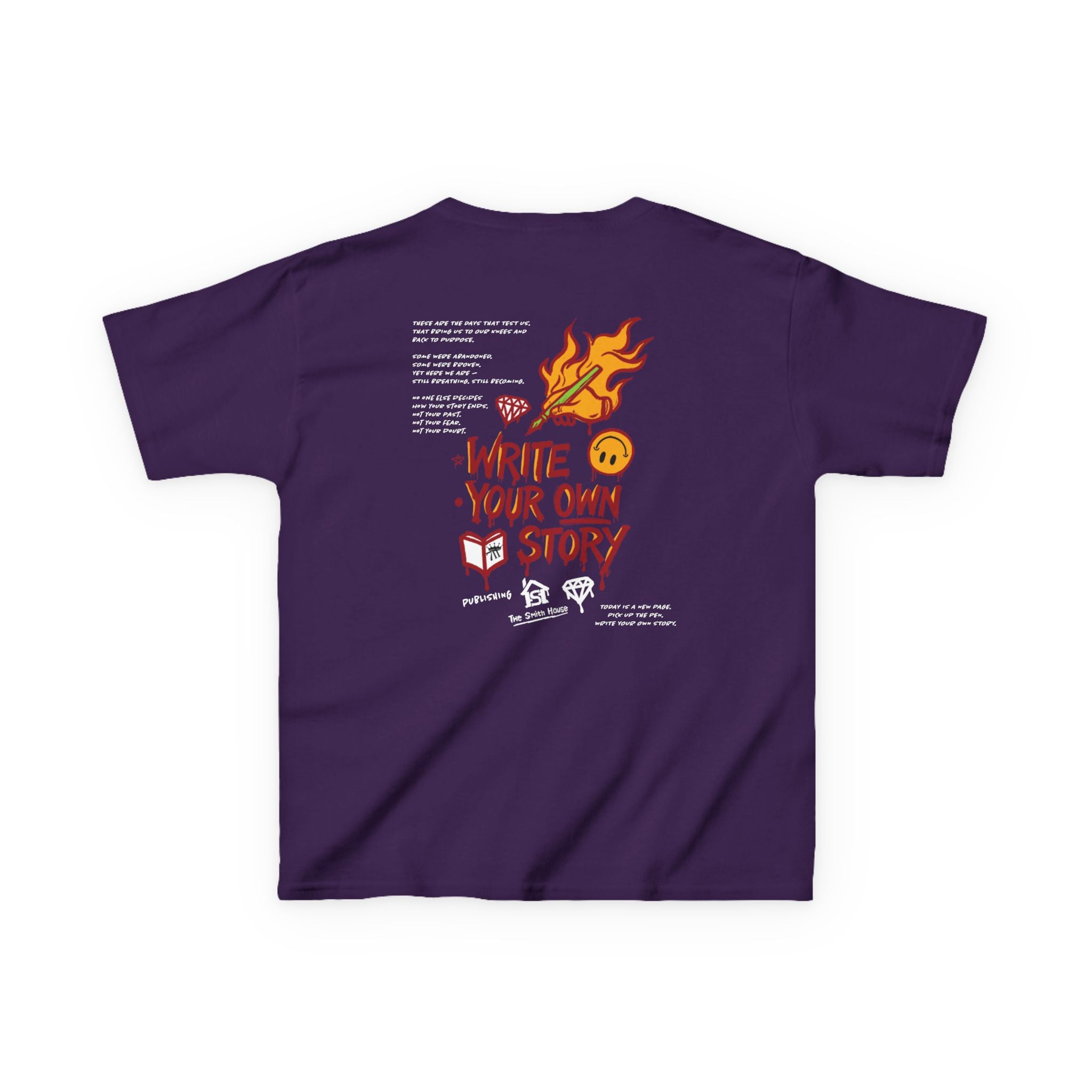 Empowering Kids Tee — "Write Your Own Story" Motivational Graphic T-Shirt