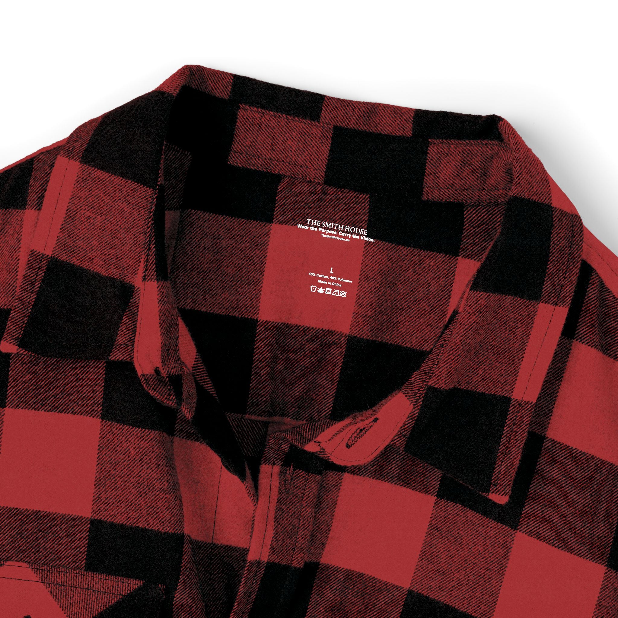 God Made Flannel Shirt — Buffalo Plaid Christian Graphic Shirt