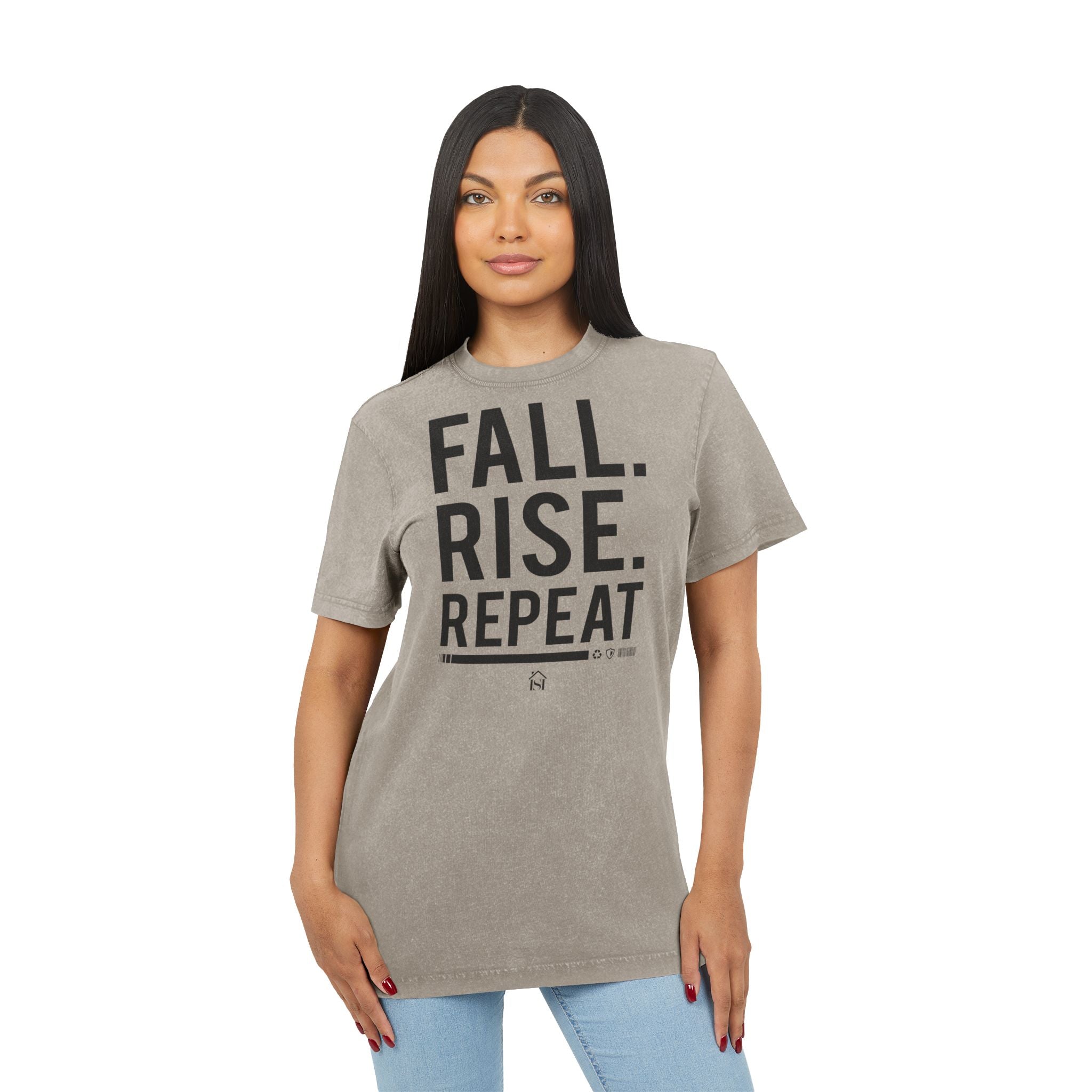 Acid Washed Inspirational Tee, Fall Rise Repeat Shirt, Motivational T-Shirt, Unique Gift for Fitness Lovers, Casual Everyday Wear, [...]