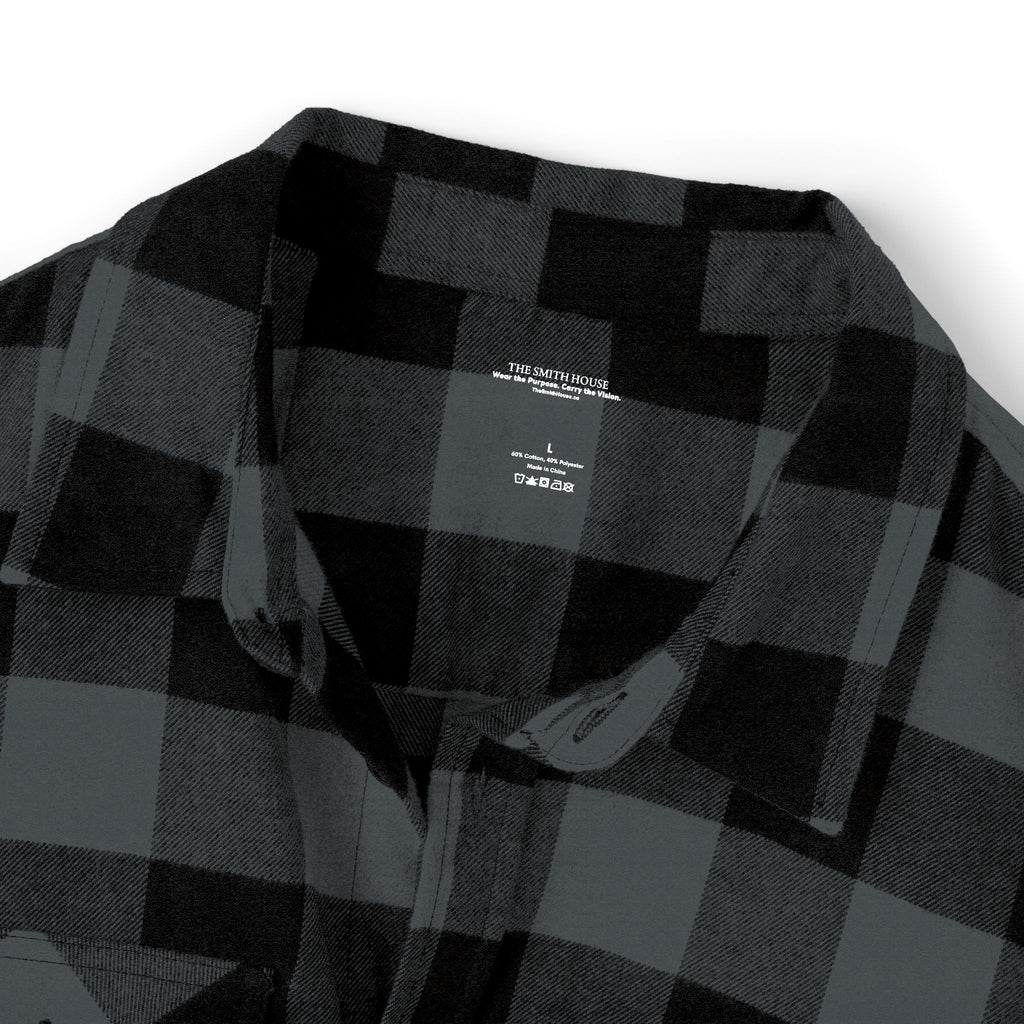 God Made Flannel Shirt — Buffalo Plaid Christian Graphic Shirt