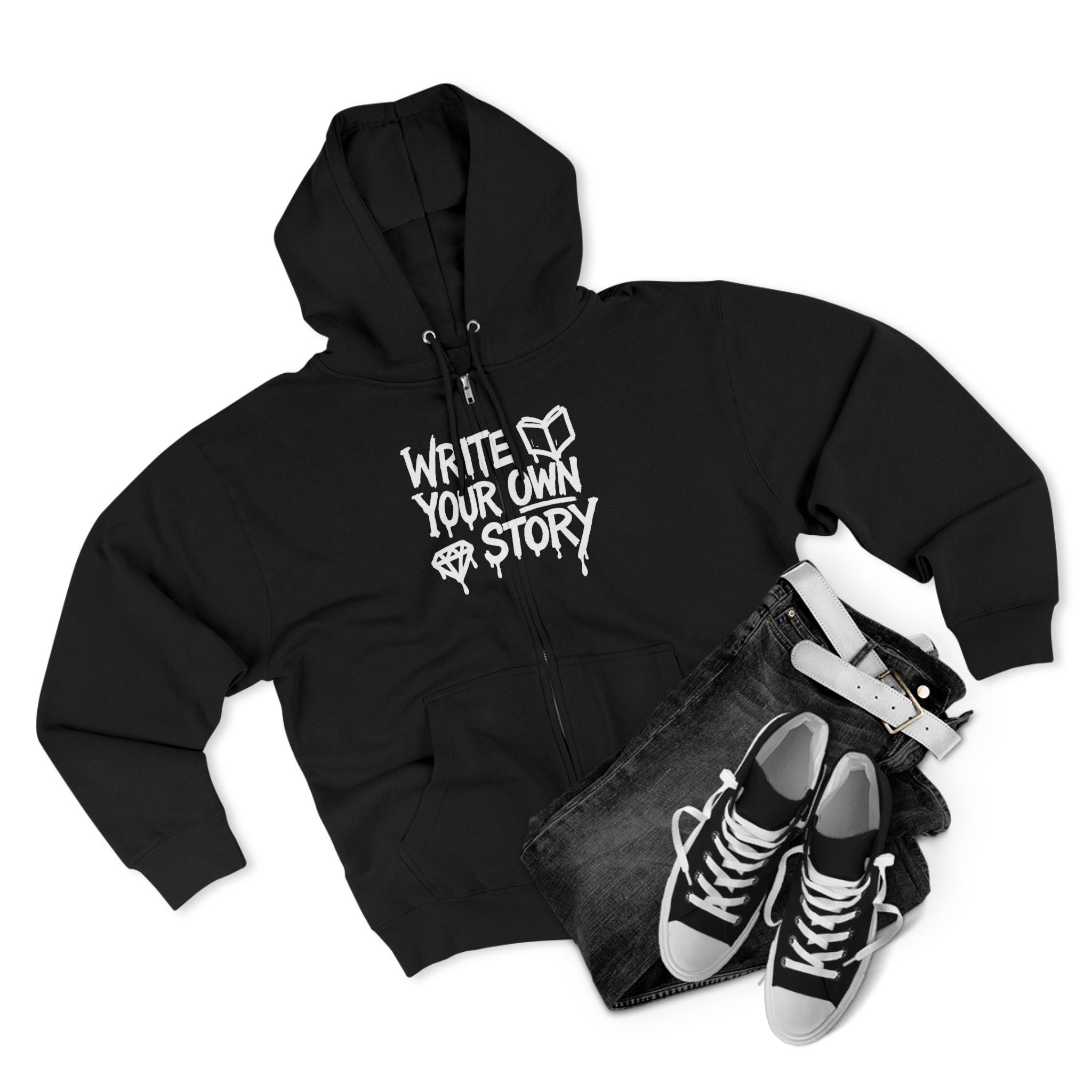 Inspirational Zip Hoodie - Write Your Own Story