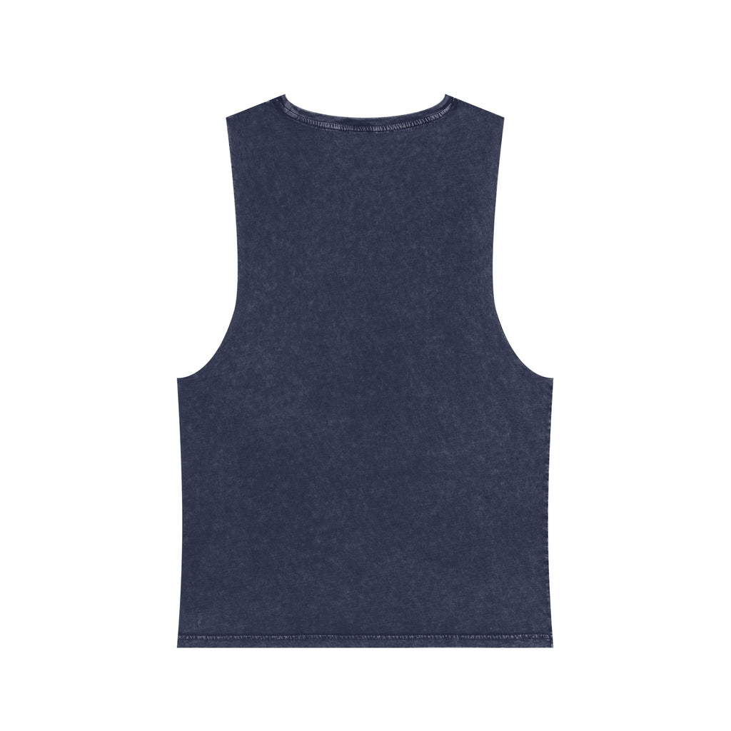 Unisex Stonewash Tank Top, Retro Graphic Tee, God Made Design, Casual Summer Wear, Gift for Friends, Spiritual Apparel