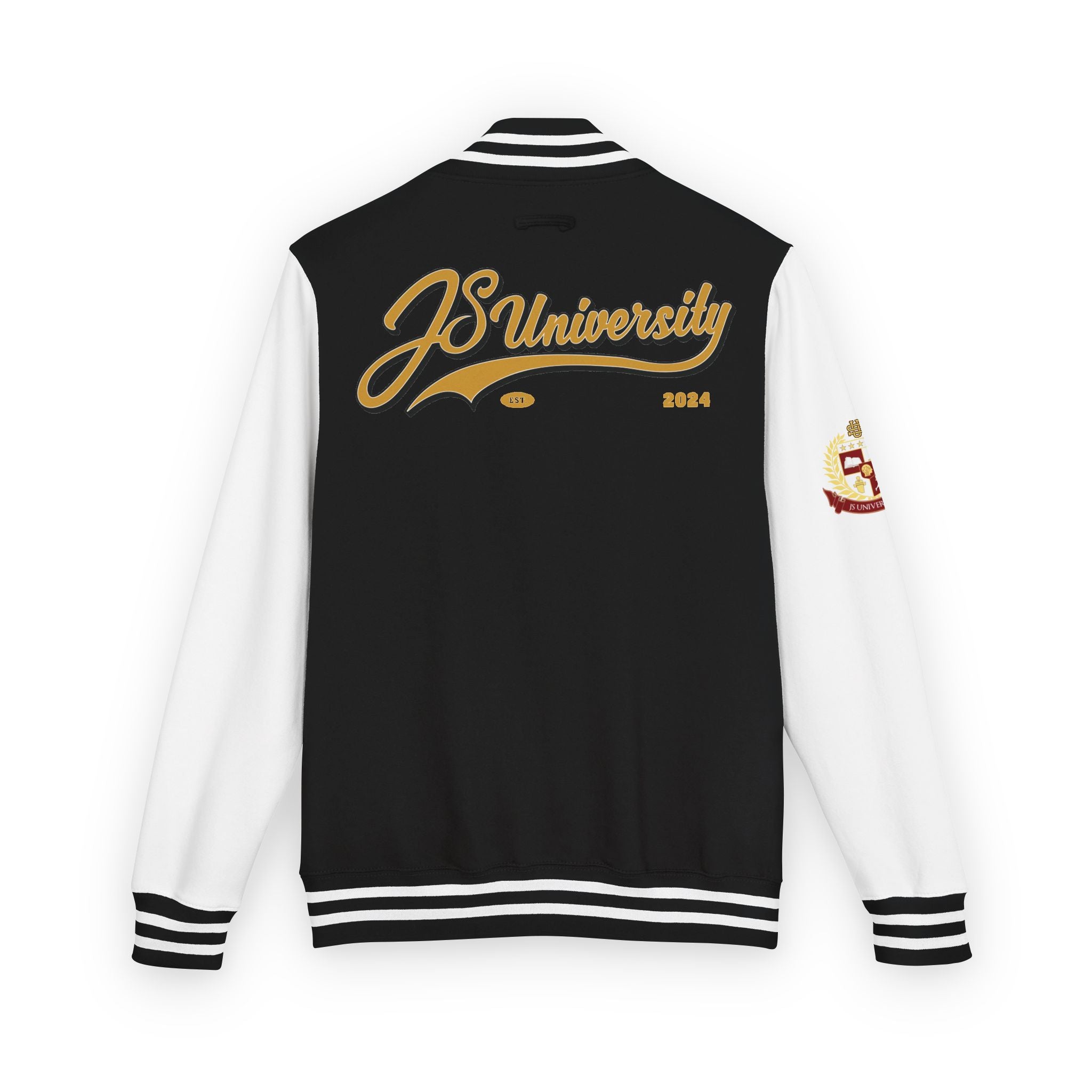 Letterman Jacket — JS University Varsity Letterman Jacket with Script Back Logo