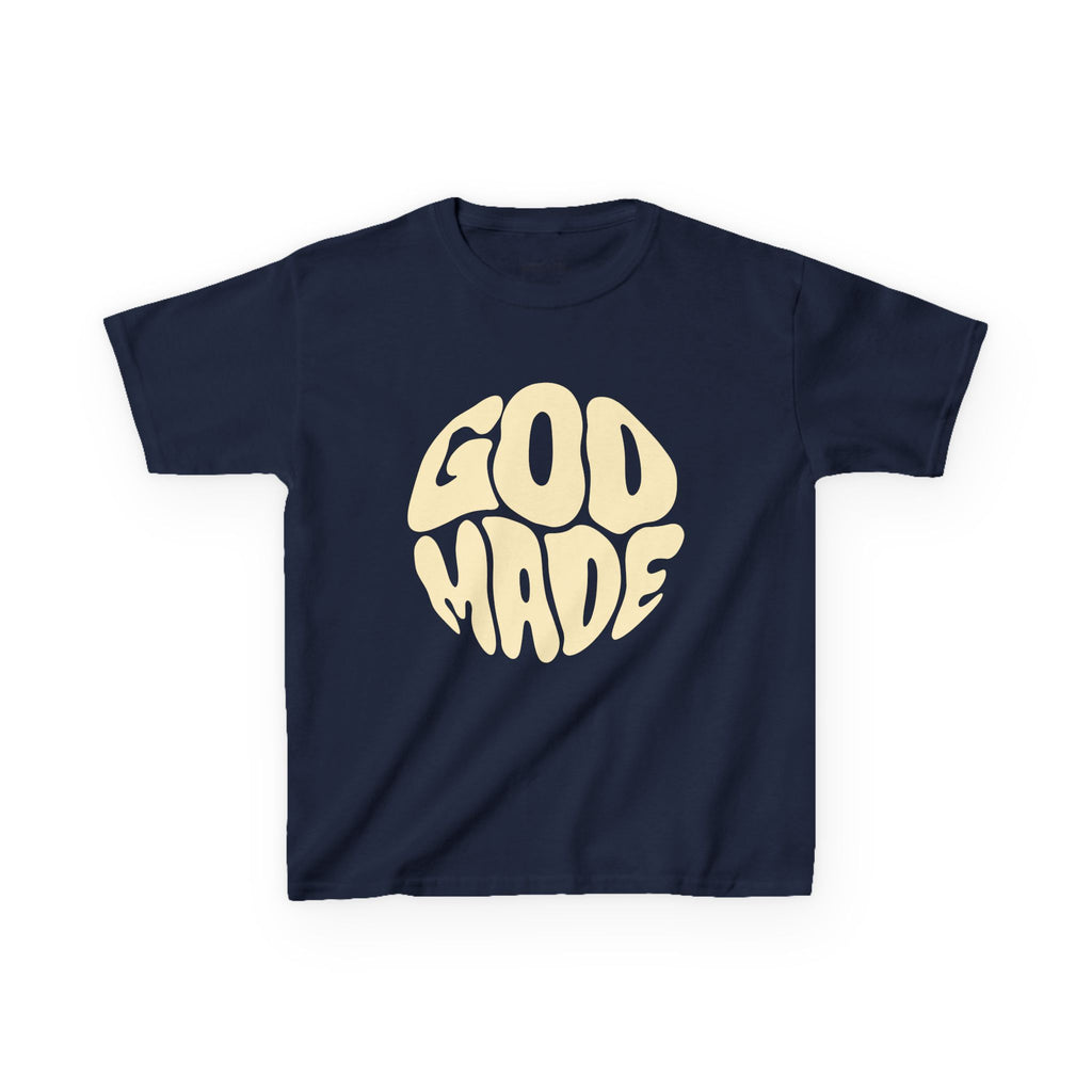 Kids God Made Tee - Fun & Faithful Cotton T-Shirt, Perfect for Birthdays, Holidays, Everyday Wear, Gift for Kids