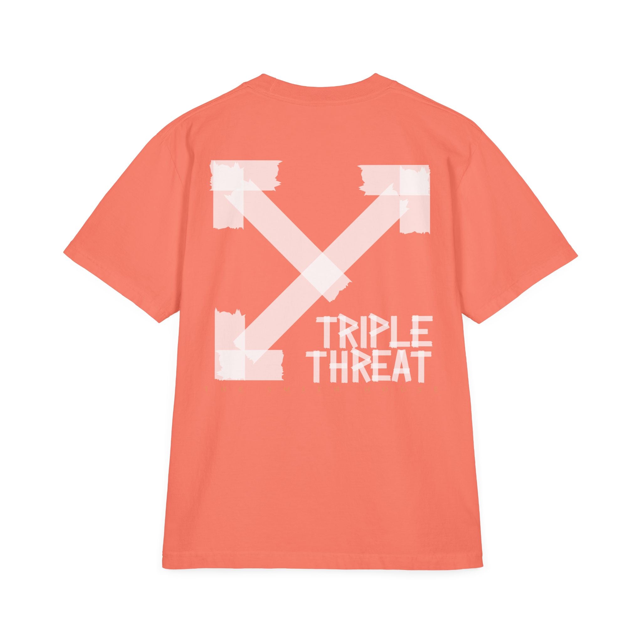 Triple Threat Unisex Drop-Shoulder T-Shirt, Stylish Graphic Tee, Streetwear Top, Casual Wear, Gift for Friends, Modern Fashion