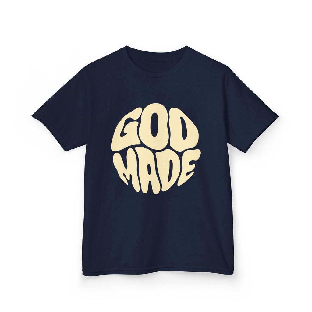 Kids God Made Tee - Fun & Faithful Cotton T-Shirt, Perfect for Birthdays, Holidays, Everyday Wear, Gift for Kids