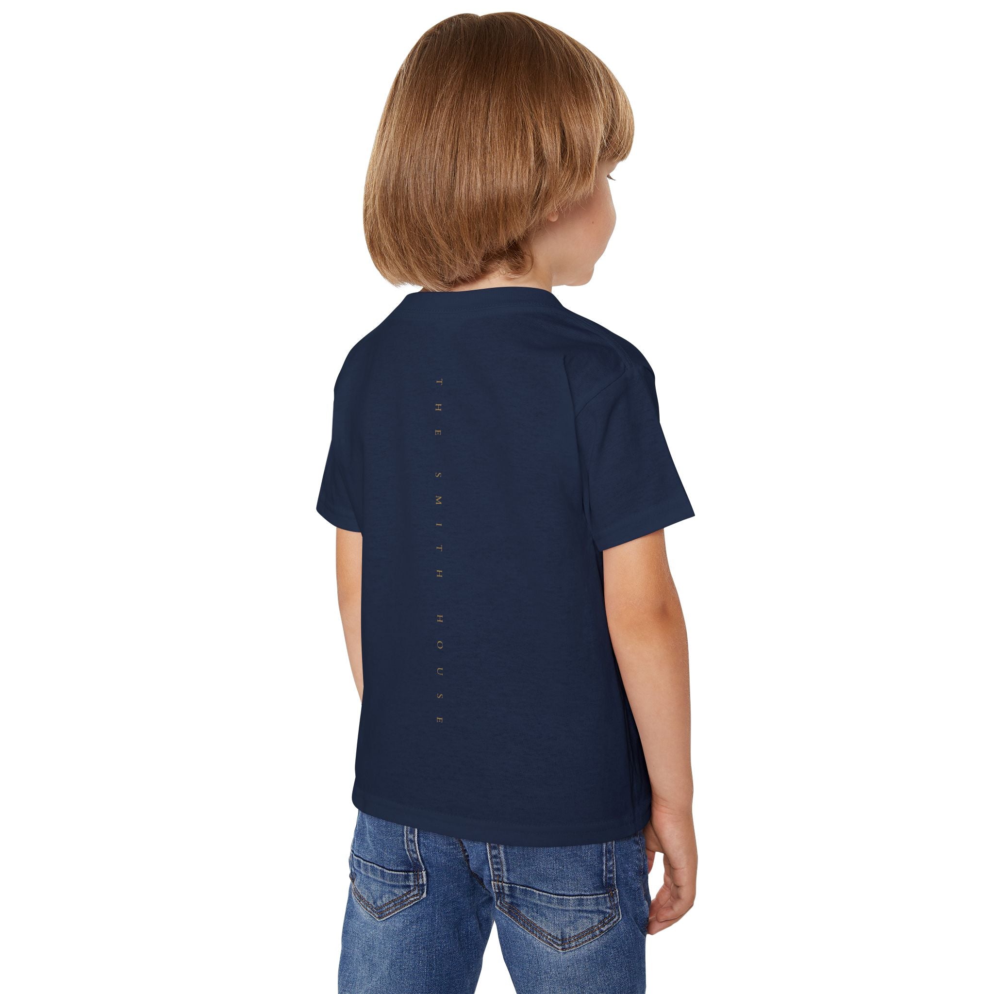Toddler T-Shirt — "God Made" Red Retro Script Kids Tee