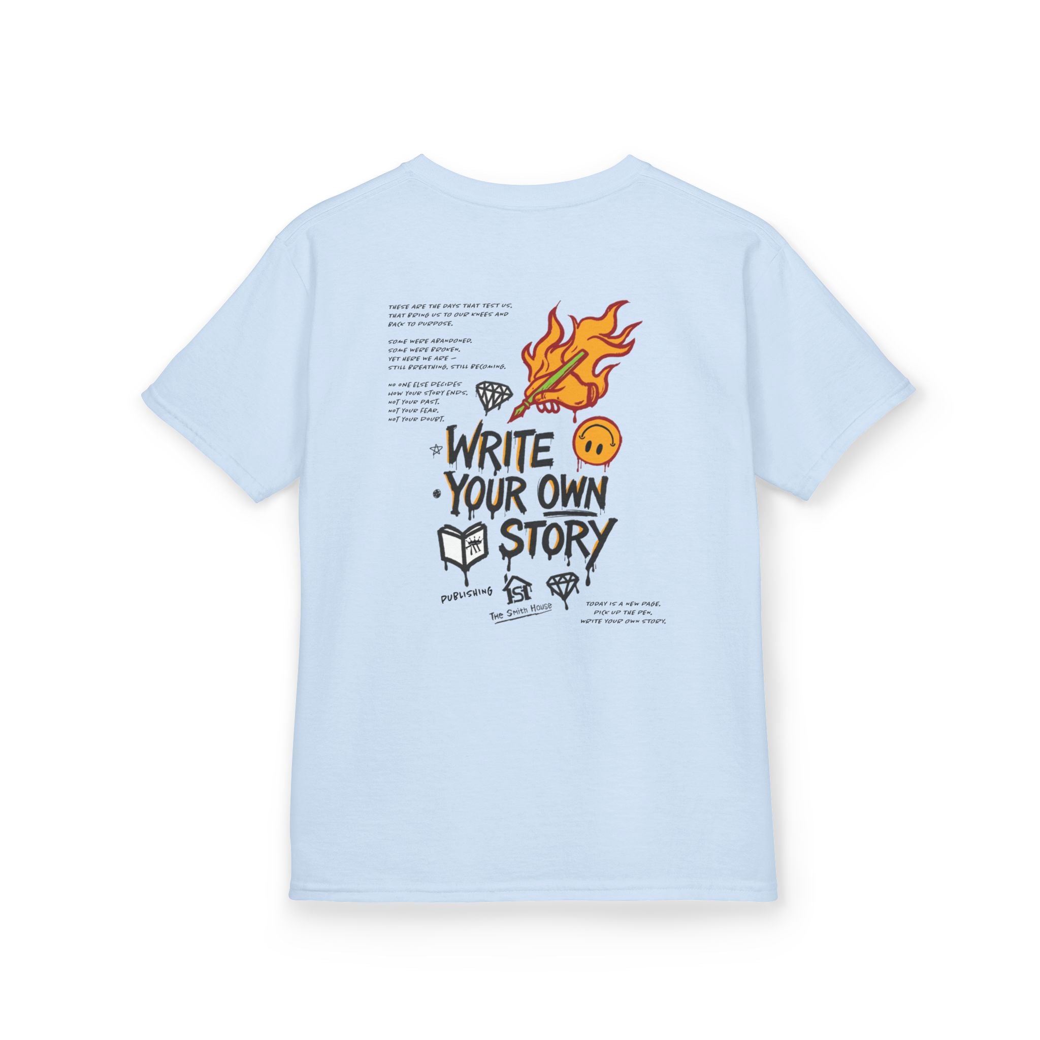 Empowering Kids Tee — "Write Your Own Story" Motivational Graphic T-Shirt
