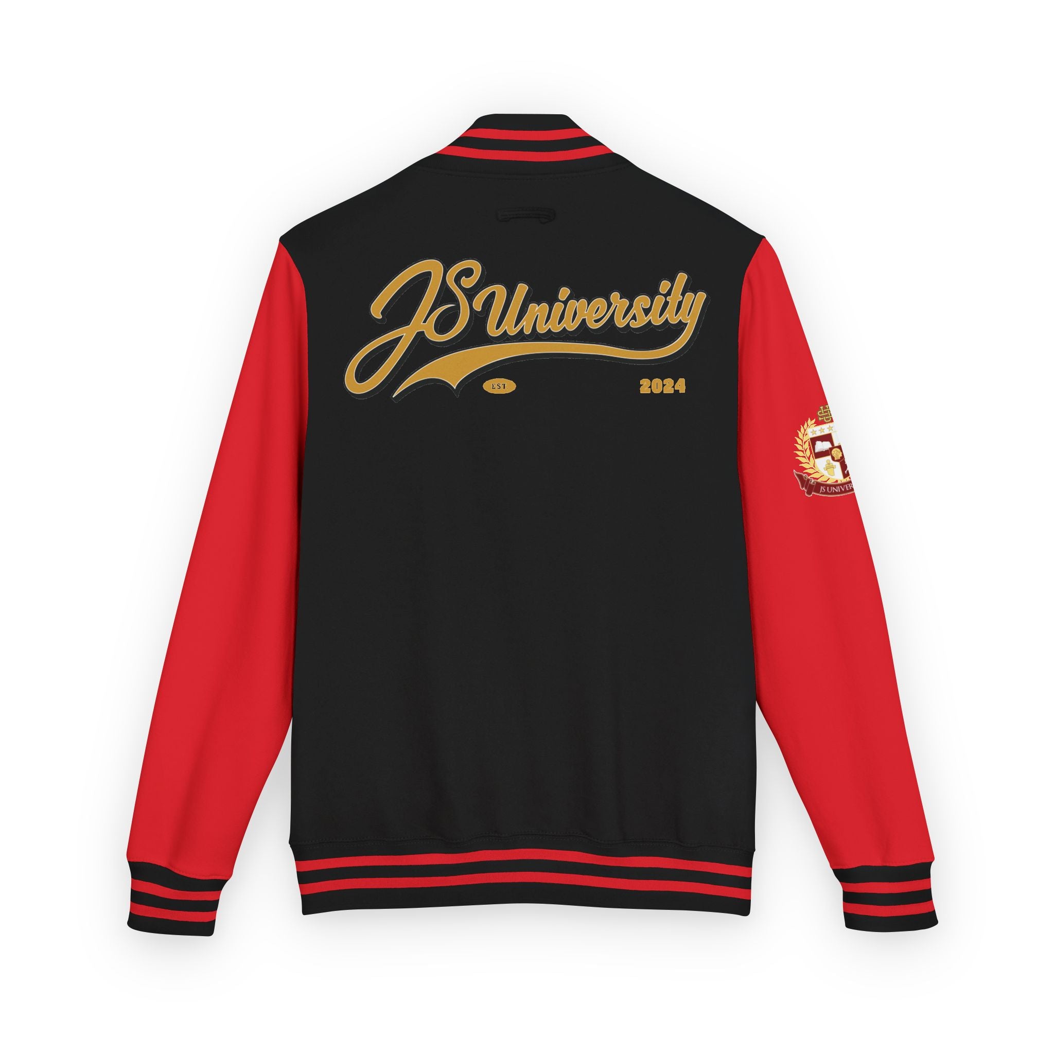 Letterman Jacket — JS University Varsity Letterman Jacket with Script Back Logo