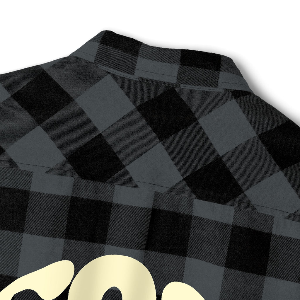 God Made Flannel Shirt — Buffalo Plaid Christian Graphic Shirt