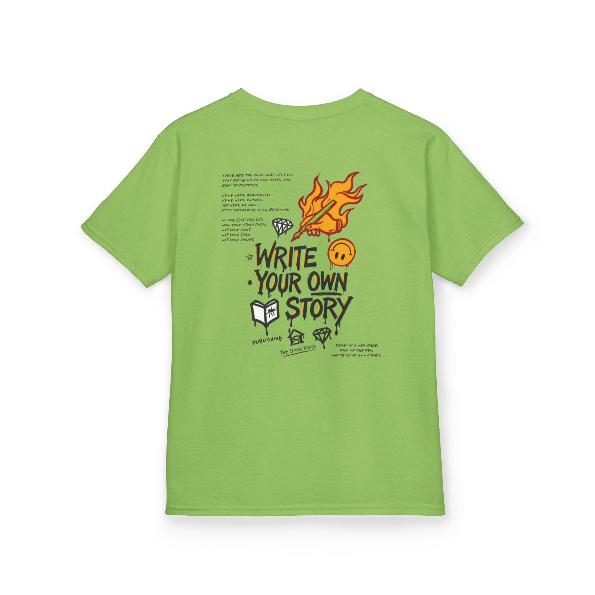 Empowering Kids Tee — "Write Your Own Story" Motivational Graphic T-Shirt
