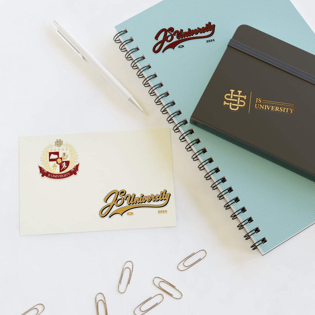JS University Sticker Sheets - College Spirit Stickers for Students & Alumni