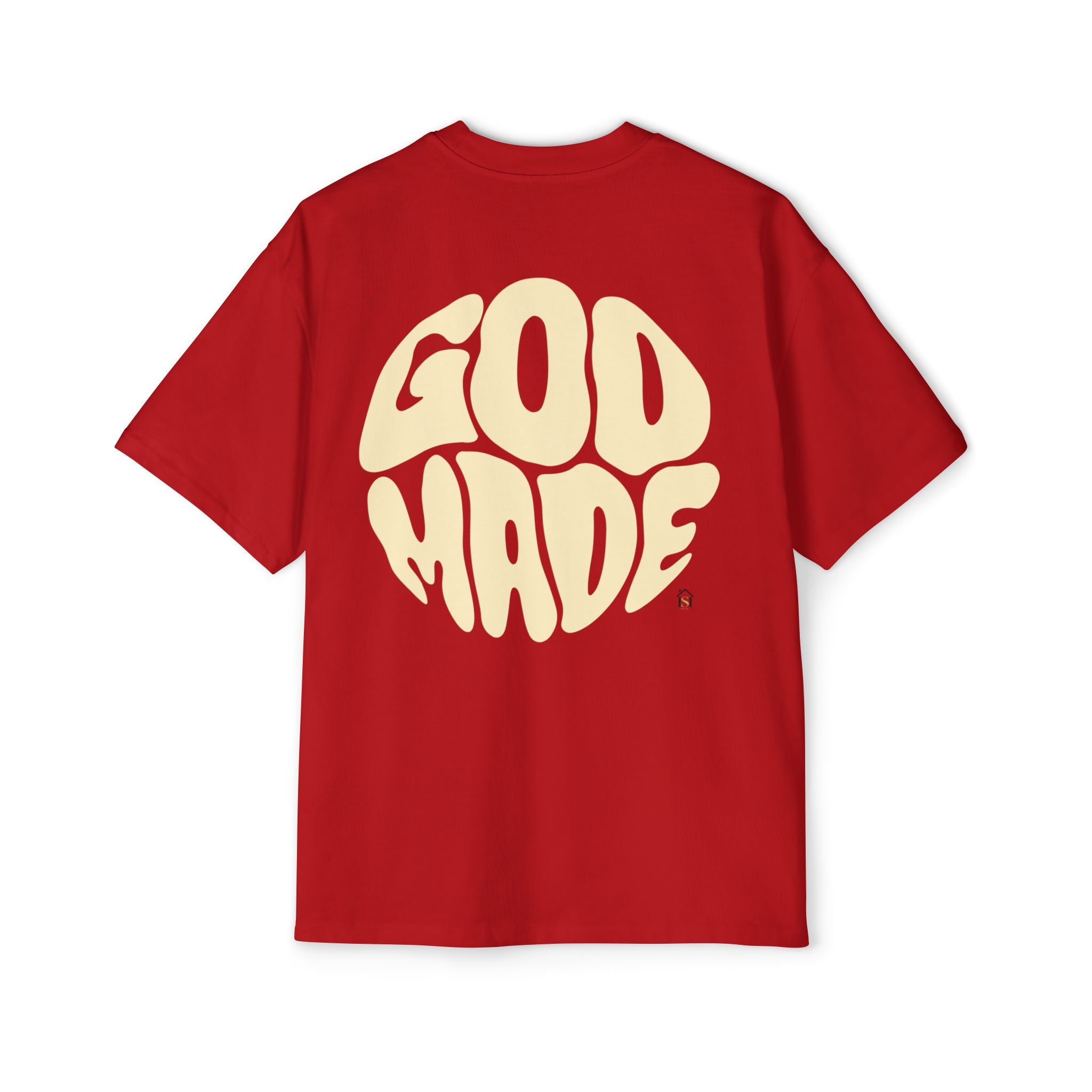 God Made Men's Heavy Oversized Tee, Casual Streetwear, Trendy Graphic Shirt, Unisex Gift, Everyday Comfort, Statement Tee
