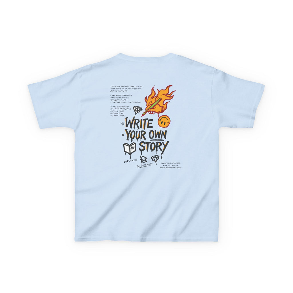 Empowering Kids Tee — "Write Your Own Story" Motivational Graphic T-Shirt