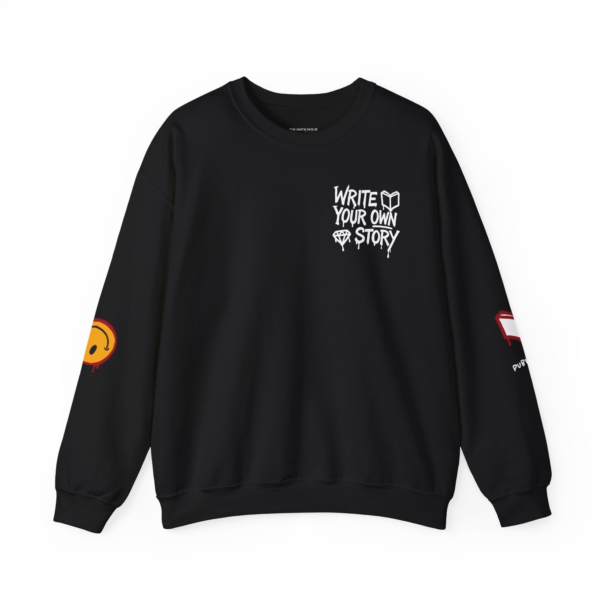 Write Your Own Story Crewneck Sweatshirt — Inspirational Graphic Pullover