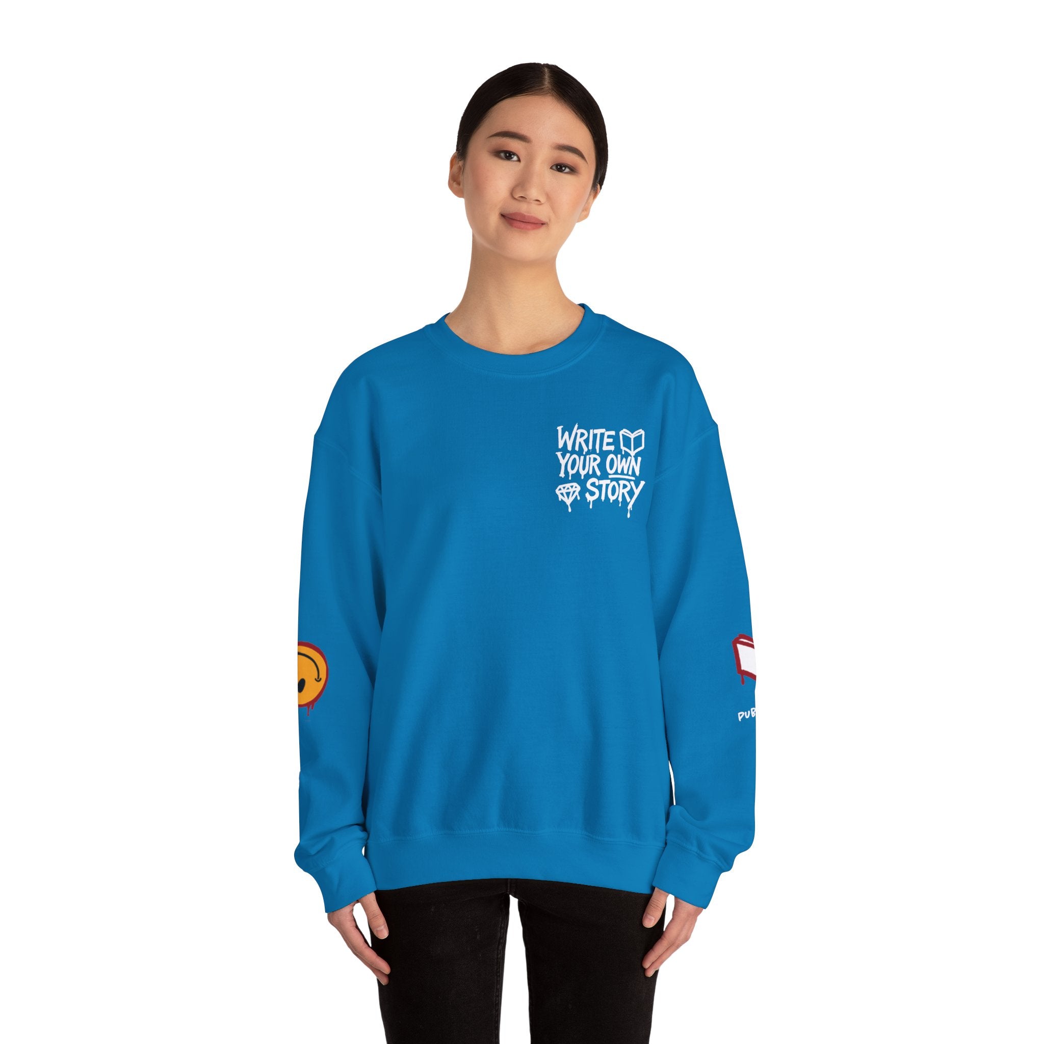Write Your Own Story Crewneck Sweatshirt — Inspirational Graphic Pullover