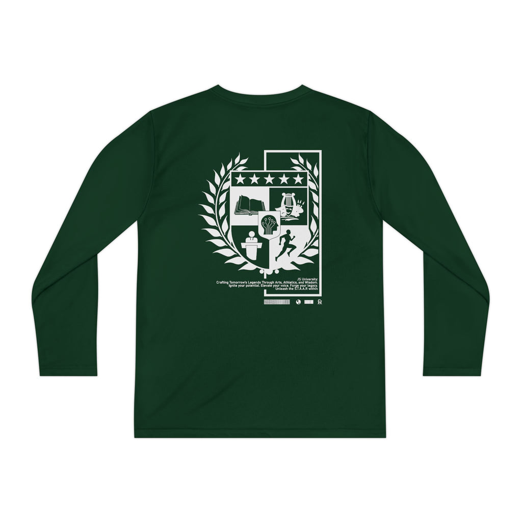 Youth Long Sleeve Stylish Sports Tee with Unique Design