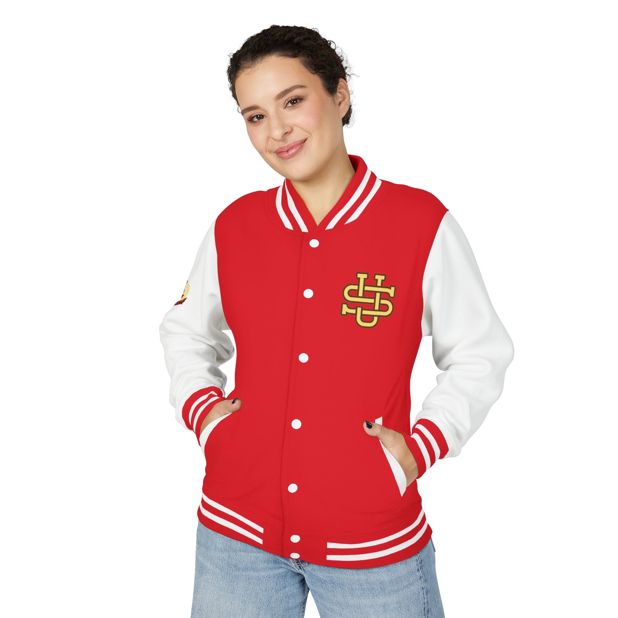 Letterman Jacket — JS University Varsity Letterman Jacket with Script Back Logo