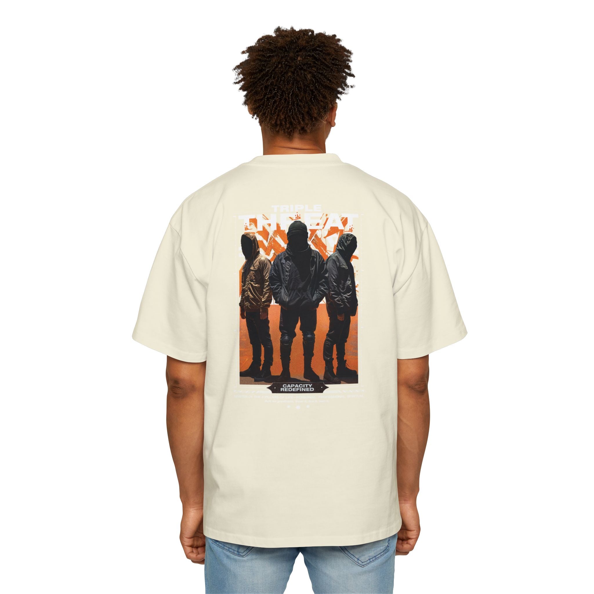 Graphic Tee — “Purpose” Front & Triple Threat Movie Poster Back