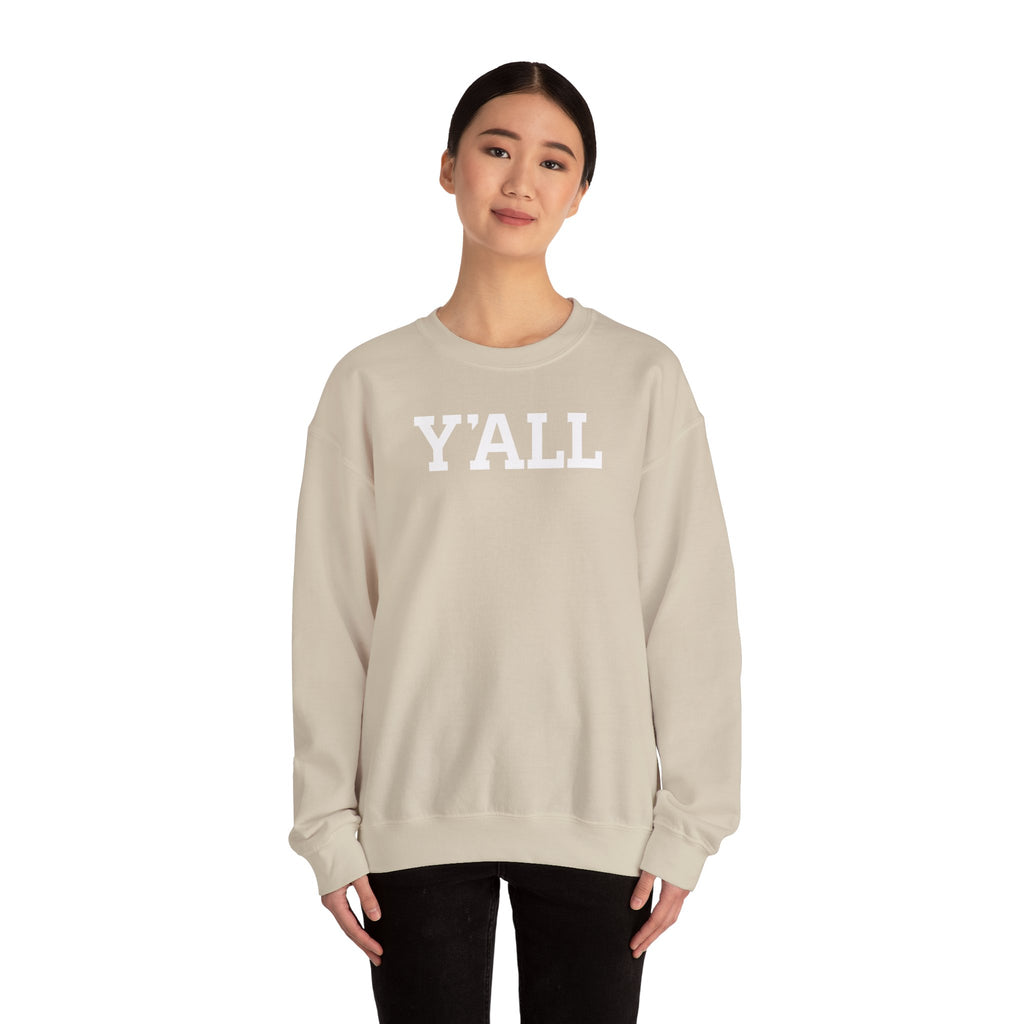 Y'ALL Crewneck Sweatshirt - Cozy Southern Collegiate Pullover