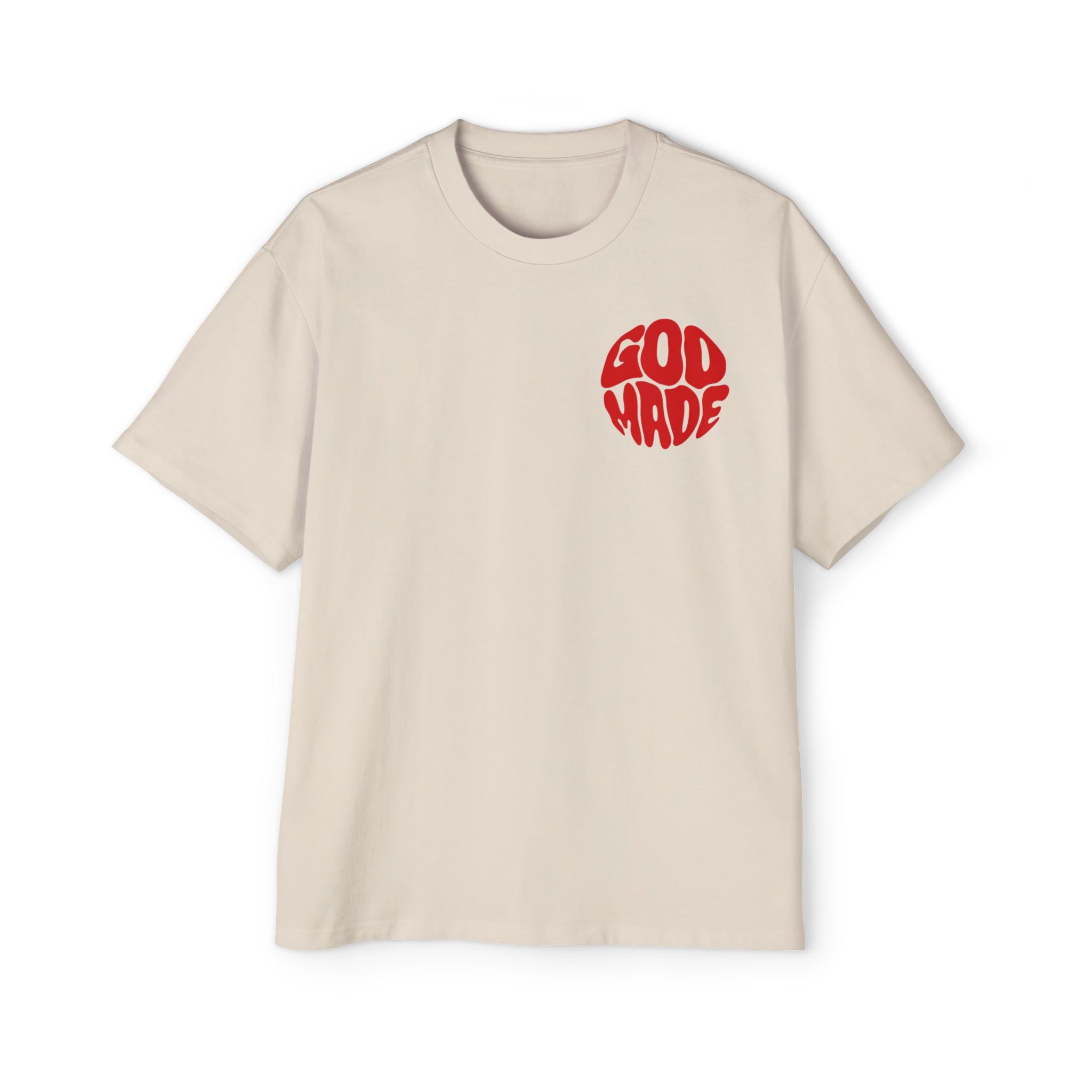 God Made Men's Heavy Oversized Tee, Casual Streetwear, Trendy Graphic Shirt, Unisex Gift, Everyday Comfort, Statement Tee
